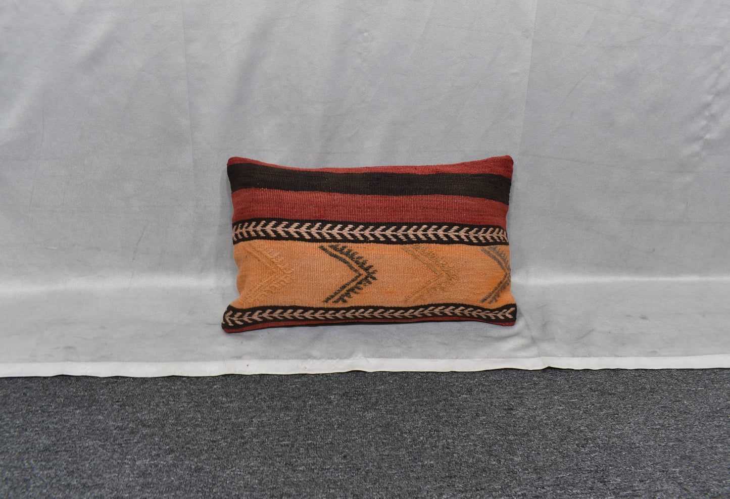 Yeni El Dokuma Dekoratif Lumbar Kilim Kırlent Yastık Kılıfı 6109