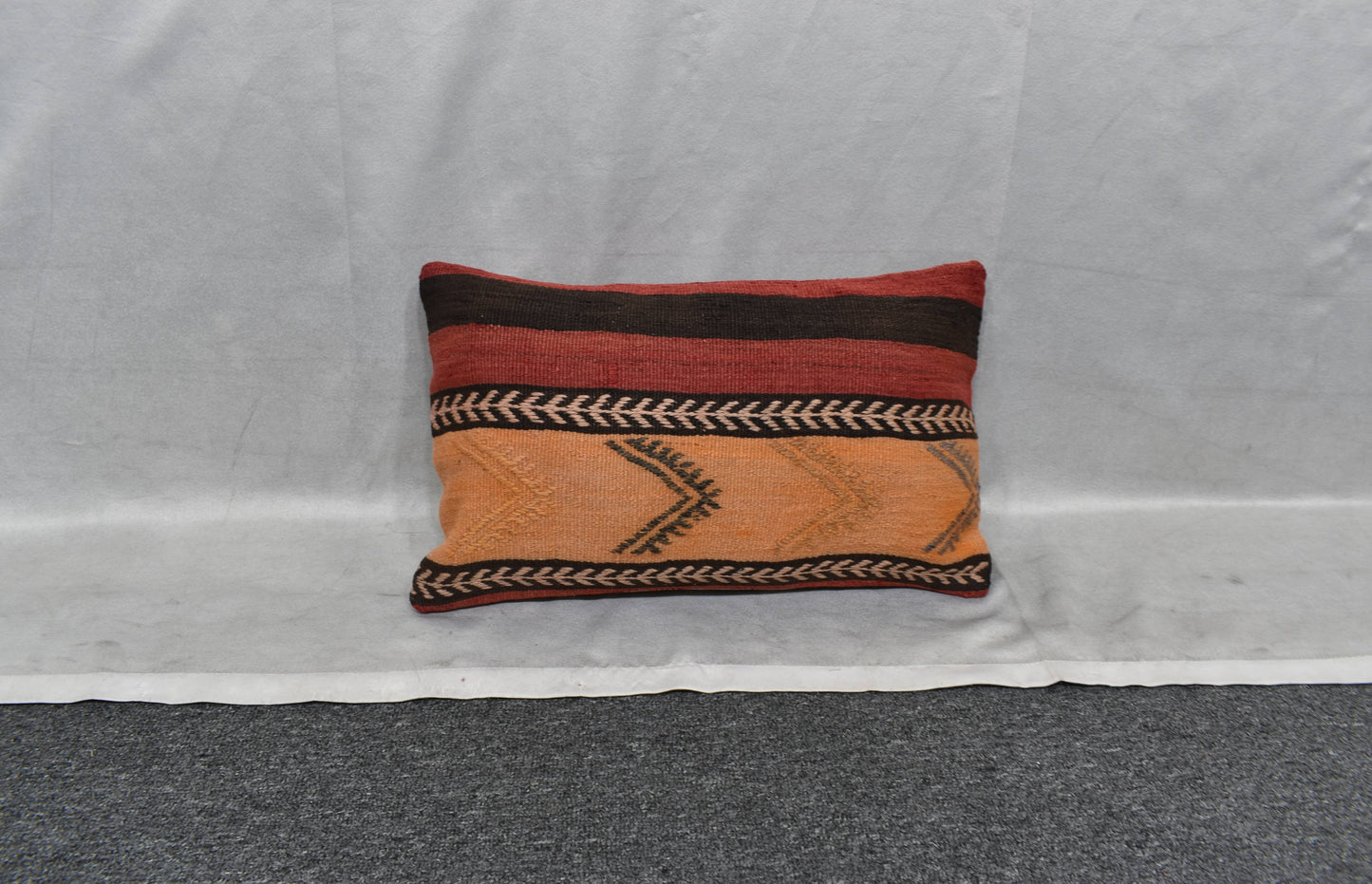 Yeni El Dokuma Dekoratif Lumbar Kilim Kırlent Yastık Kılıfı 6109