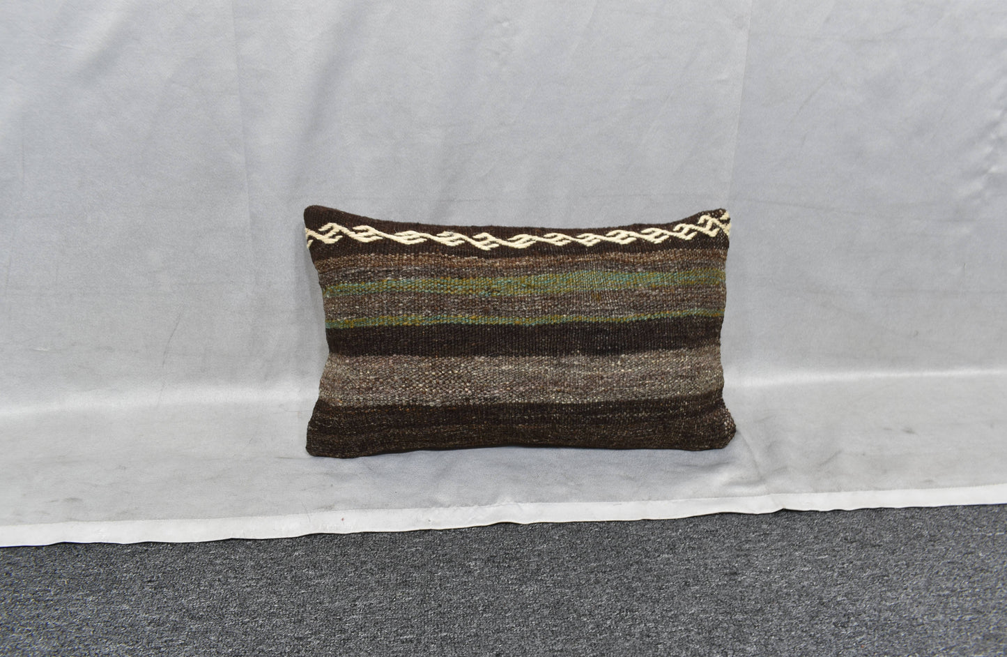 Yeni El Dokuma Dekoratif Lumbar Kilim Kırlent Yastık Kılıfı 6117
