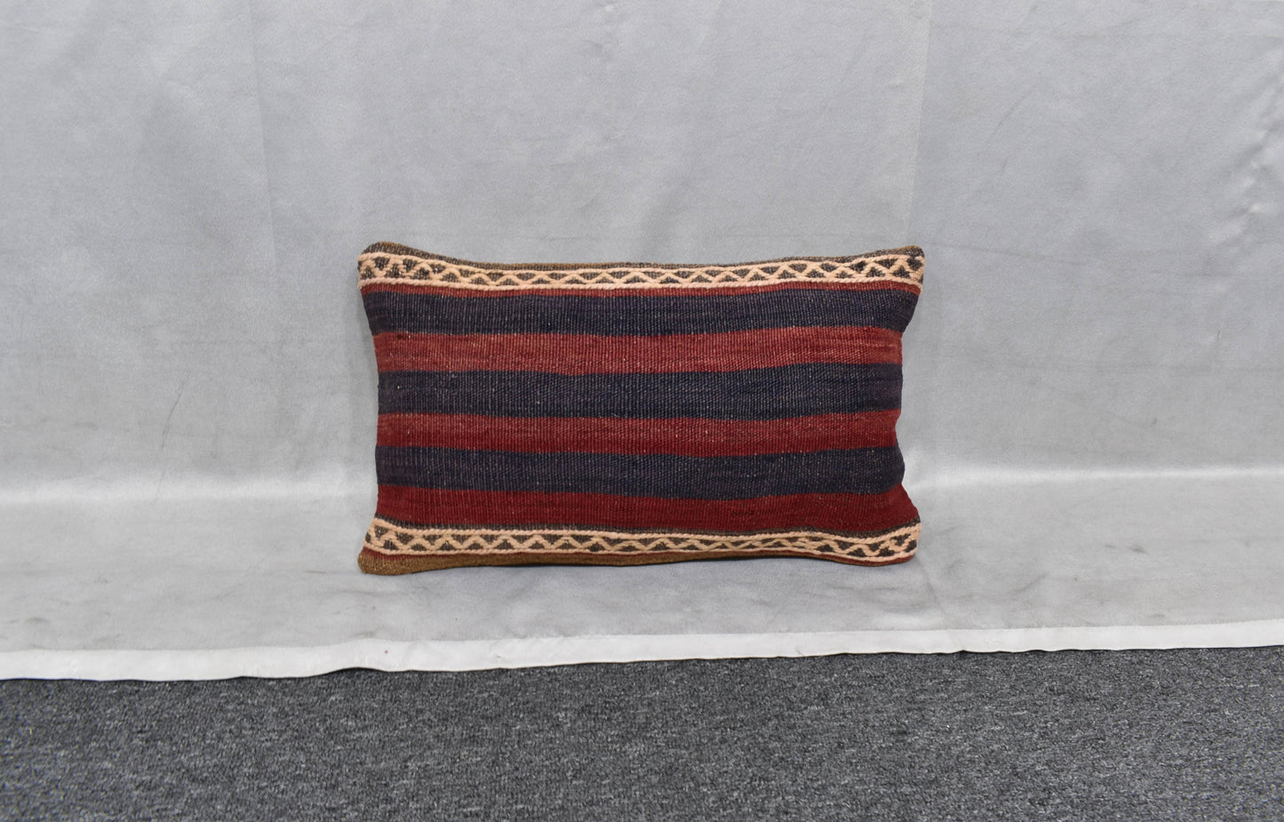 Yeni El Dokuma Dekoratif Lumbar Kilim Kırlent Yastık Kılıfı 6124
