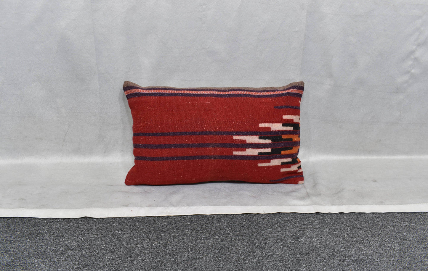Yeni El Dokuma Dekoratif Lumbar Kilim Kırlent Yastık Kılıfı 6139