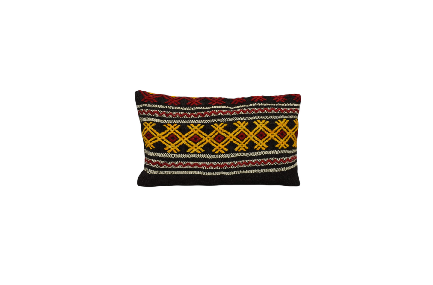 Yeni El Dokuma Dekoratif Lumbar Kilim Kırlent Yastık Kılıfı 6140