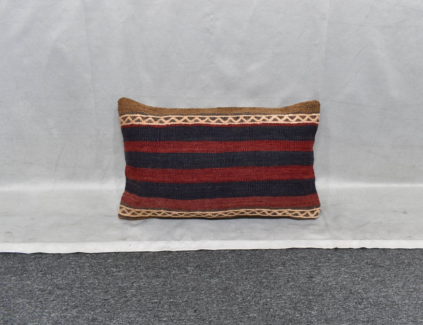 Yeni El Dokuma Dekoratif Lumbar Kilim Kırlent Yastık Kılıfı 6146