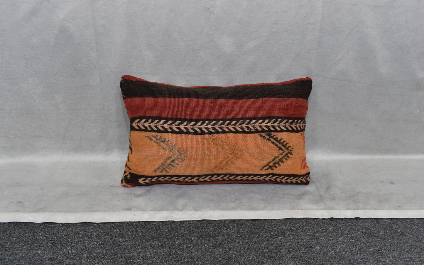 Yeni El Dokuma Dekoratif Lumbar Kilim Kırlent Yastık Kılıfı 6148