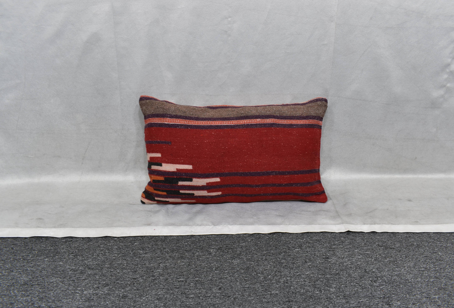 Yeni El Dokuma Dekoratif Lumbar Kilim Kırlent Yastık Kılıfı 6152