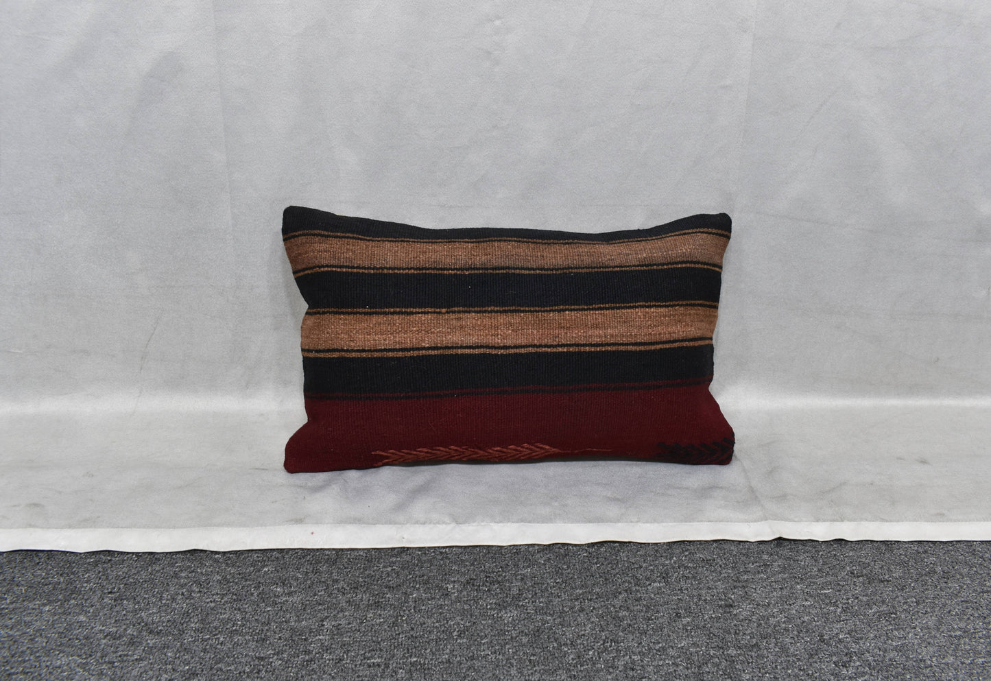 Yeni El Dokuma Dekoratif Lumbar Kilim Kırlent Yastık Kılıfı 6153