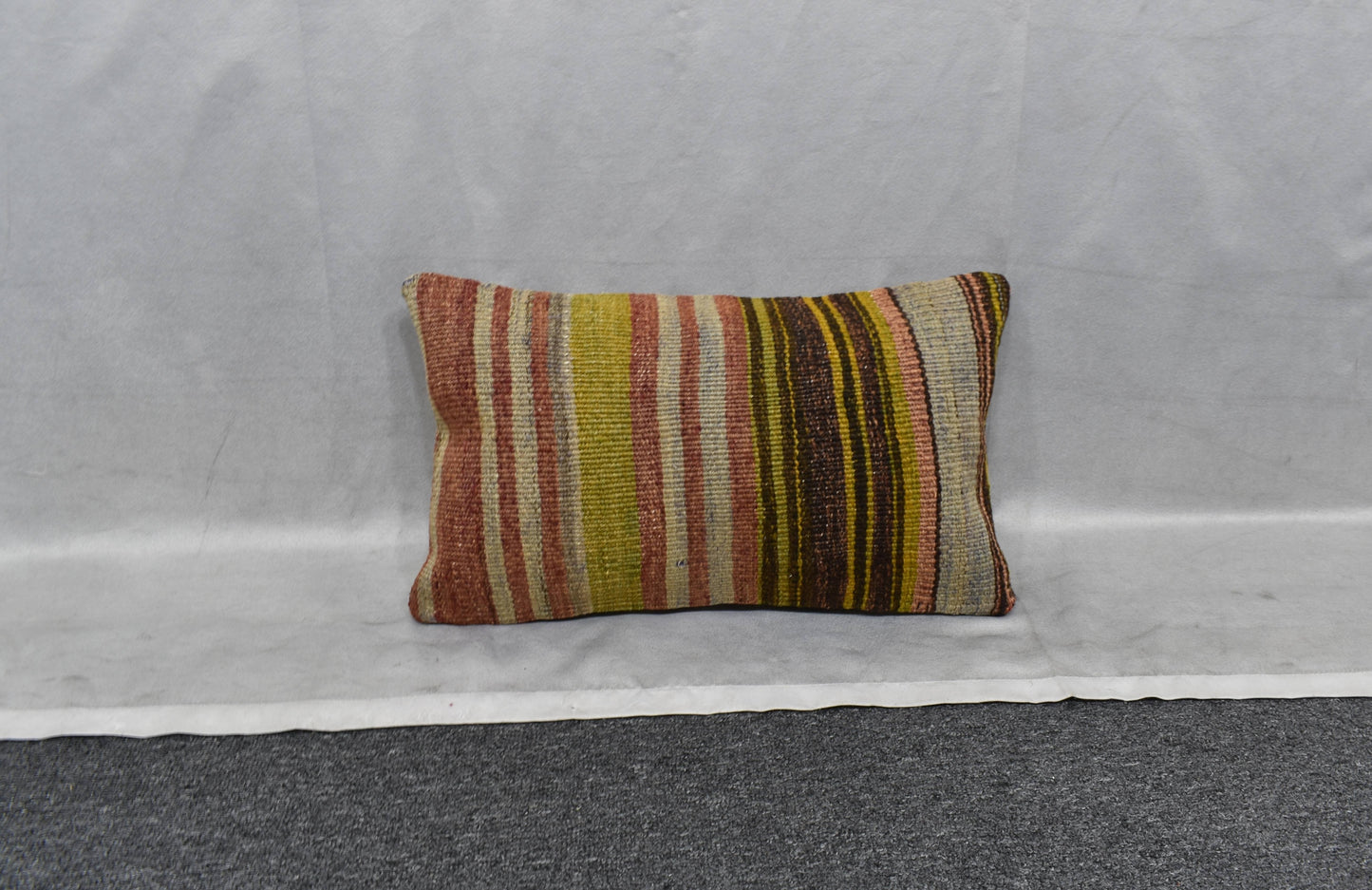 Yeni El Dokuma Dekoratif Lumbar Kilim Kırlent Yastık Kılıfı 6155