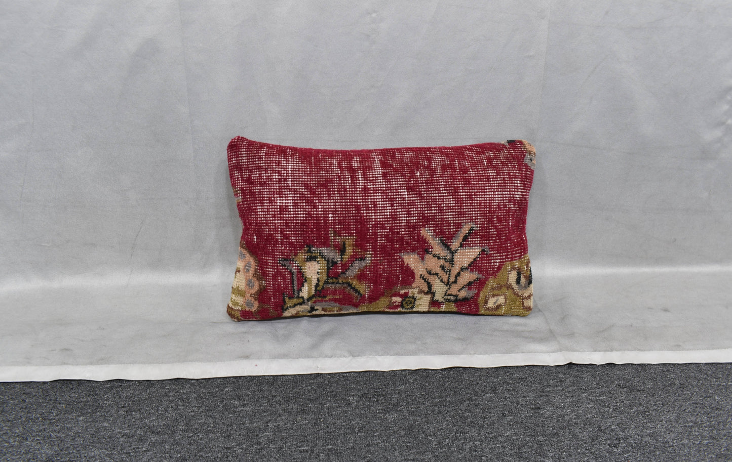 Vintage El Dokuma Dekoratif Lumbar Halı Kırlent Yastık Kılıfı 6157