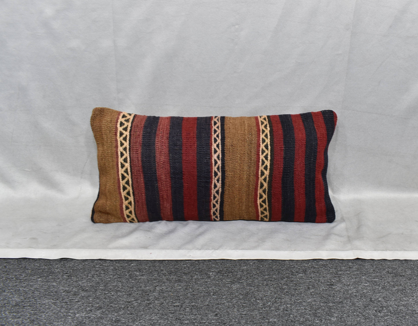 Yeni El Dokuma Dekoratif Lumbar Kilim Kırlent Yastık Kılıfı 6177