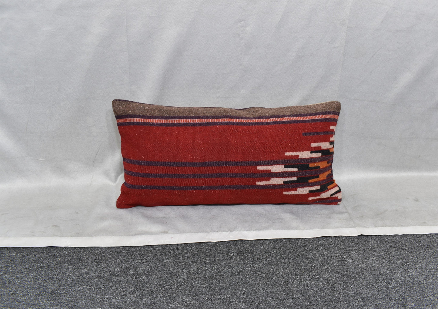 Yeni El Dokuma Dekoratif Lumbar Kilim Kırlent Yastık Kılıfı 6182