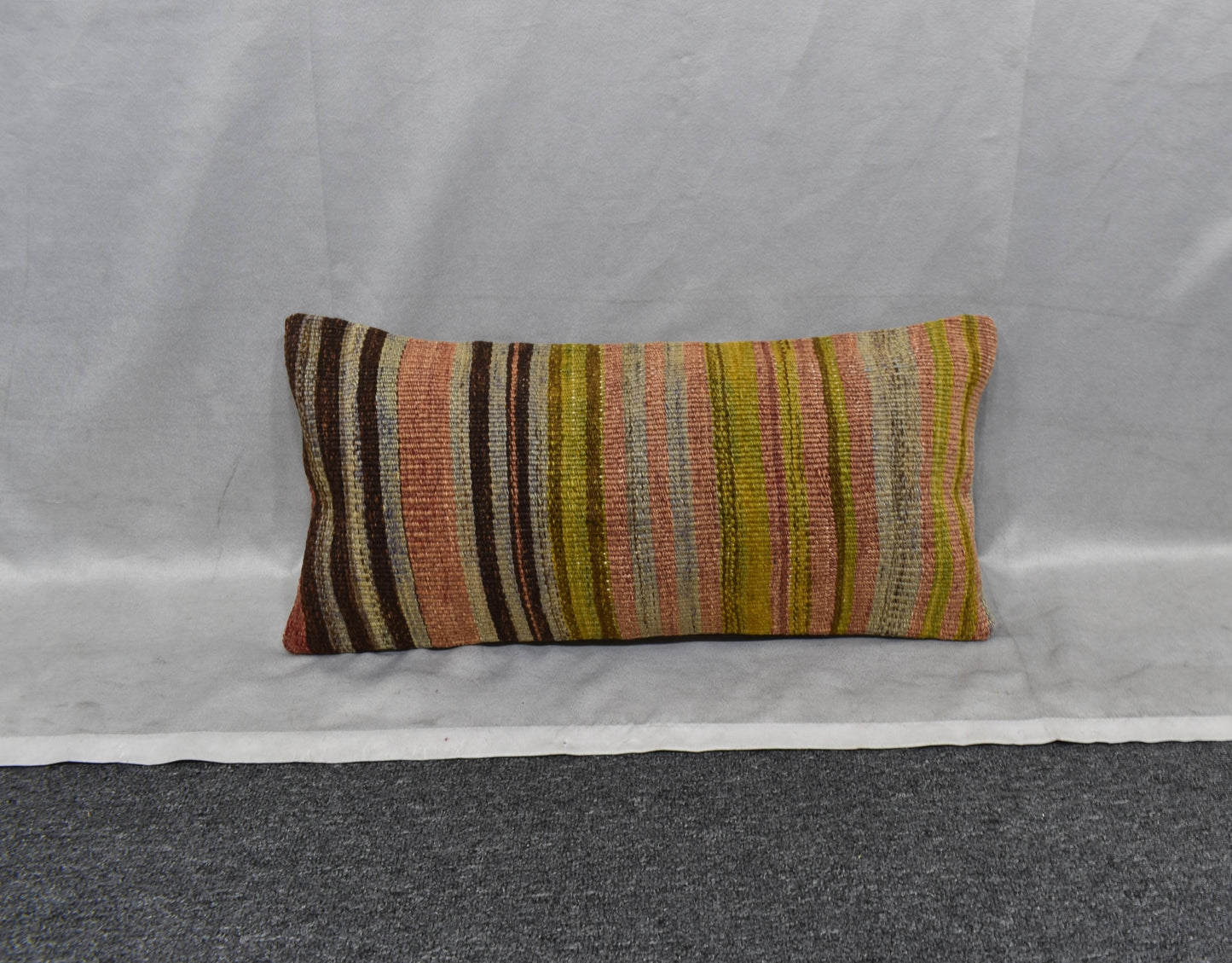 Yeni El Dokuma Dekoratif Lumbar Kilim Kırlent Yastık Kılıfı 6186