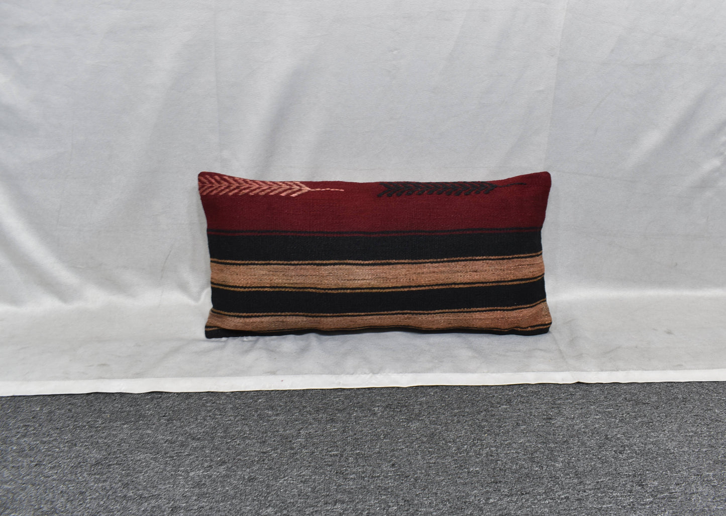 Yeni El Dokuma Dekoratif Lumbar Kilim Kırlent Yastık Kılıfı 6187