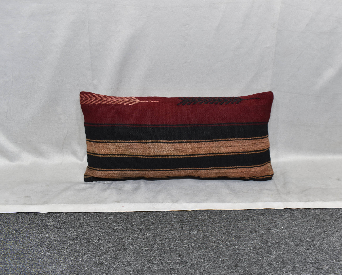 Yeni El Dokuma Dekoratif Lumbar Kilim Kırlent Yastık Kılıfı 6187