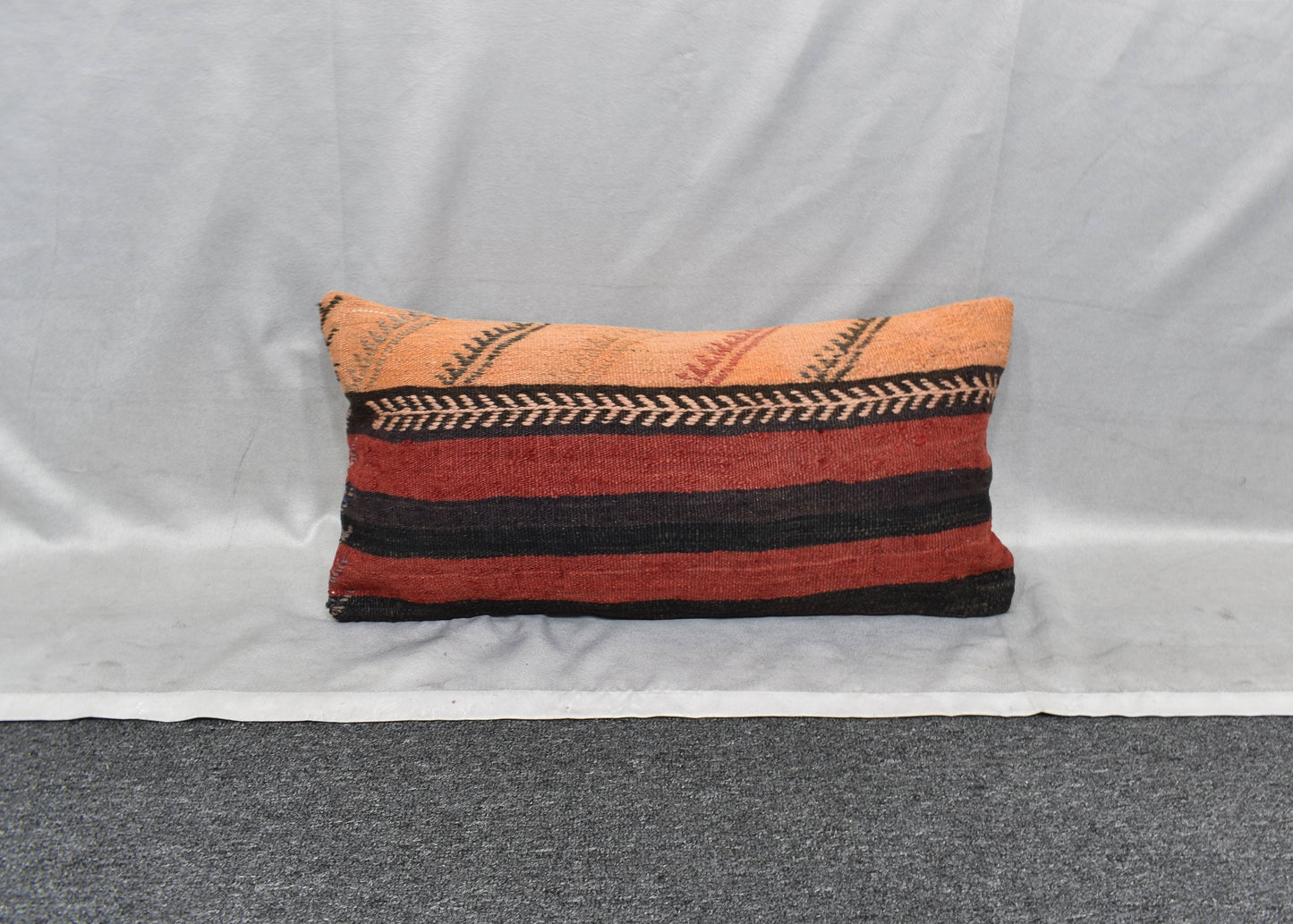 Yeni El Dokuma Dekoratif Lumbar Kilim Kırlent Yastık Kılıfı 6190