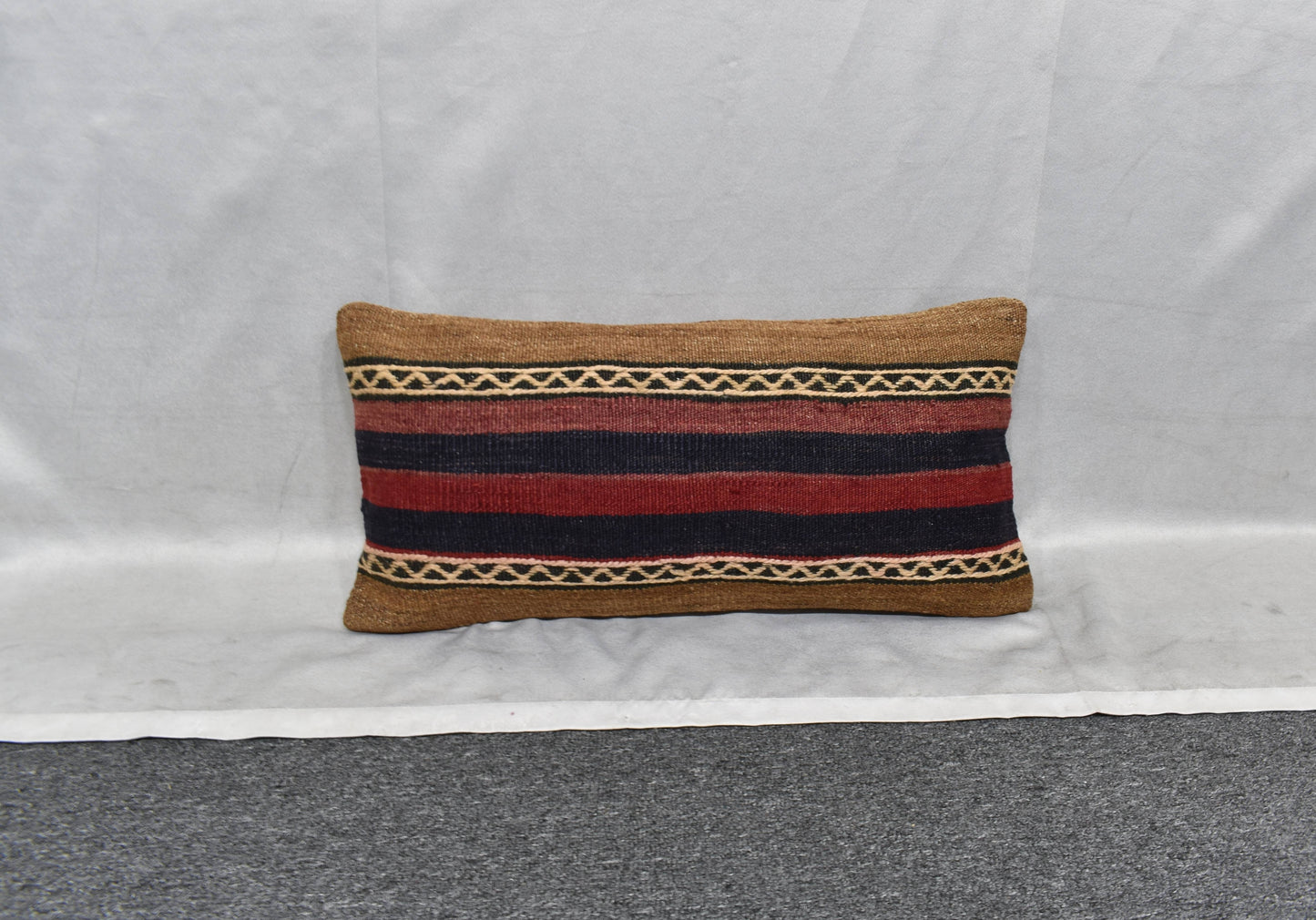 Yeni El Dokuma Dekoratif Lumbar Kilim Kırlent Yastık Kılıfı 6192