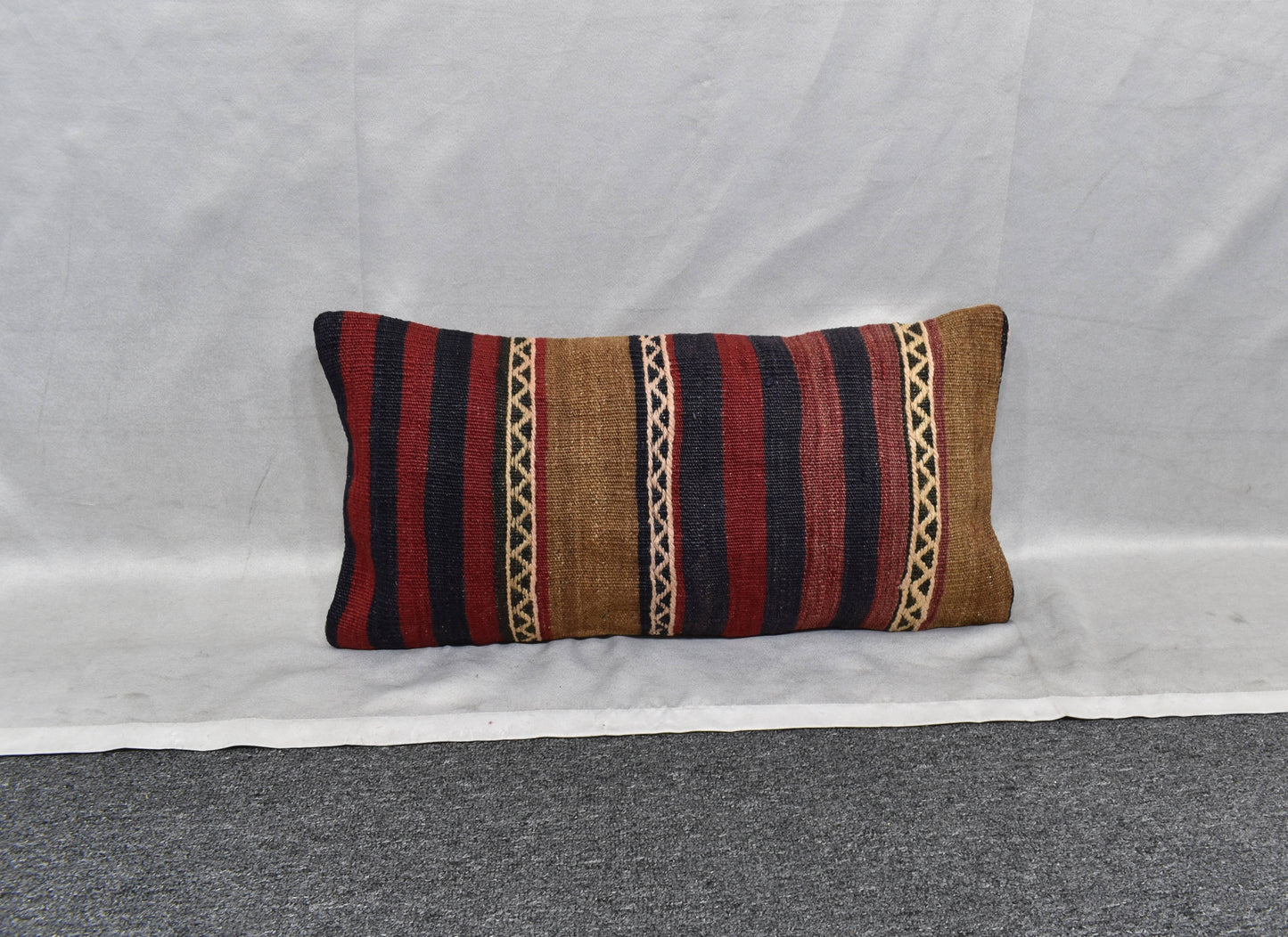 Yeni El Dokuma Dekoratif Lumbar Kilim Kırlent Yastık Kılıfı 6195