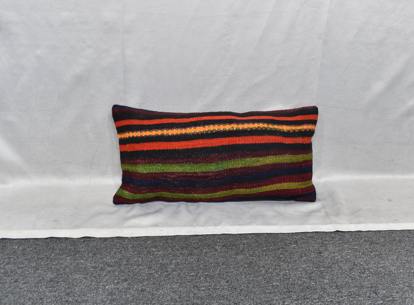 Yeni El Dokuma Dekoratif Lumbar Kilim Kırlent Yastık Kılıfı 6196