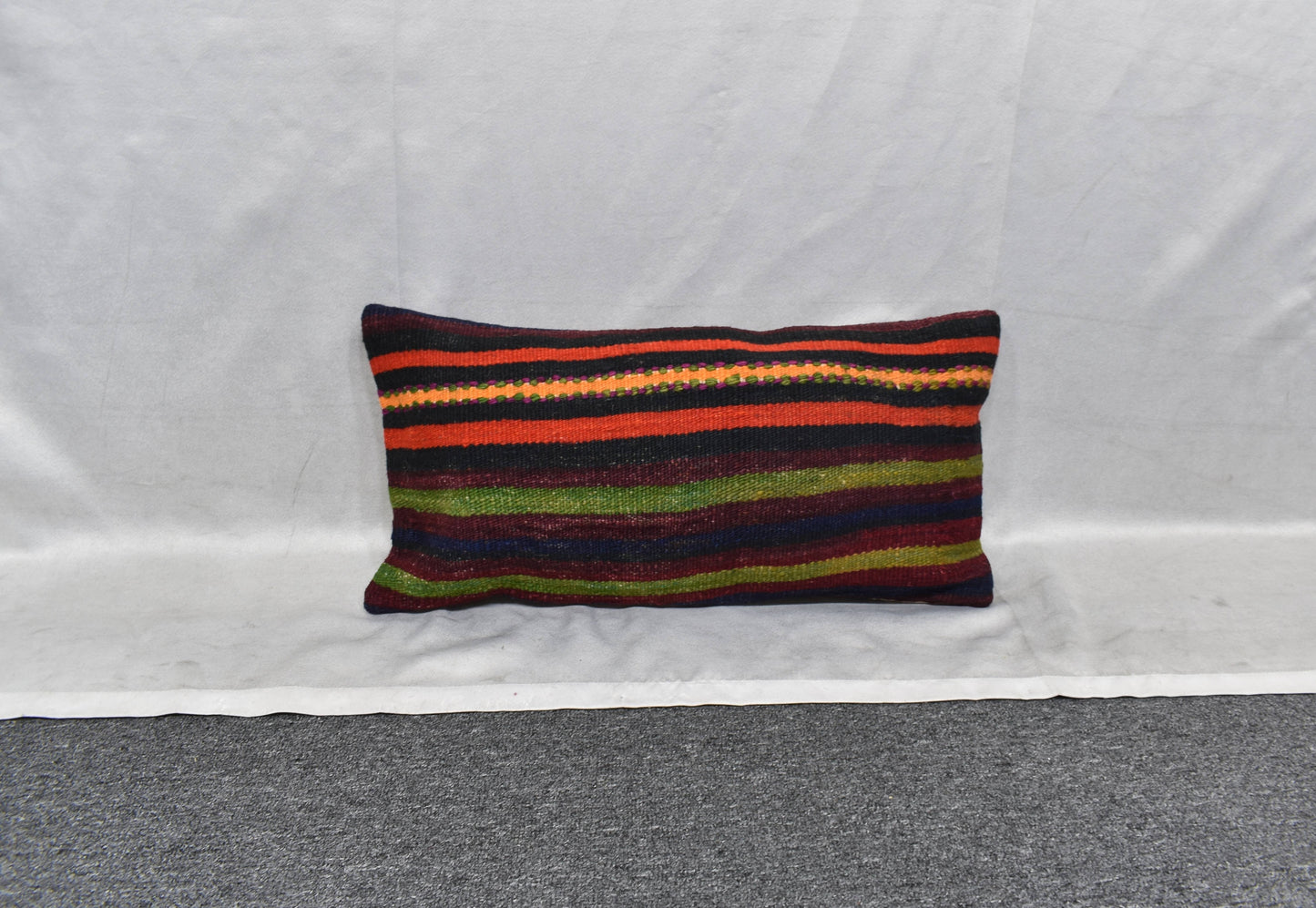 Yeni El Dokuma Dekoratif Lumbar Kilim Kırlent Yastık Kılıfı 6196