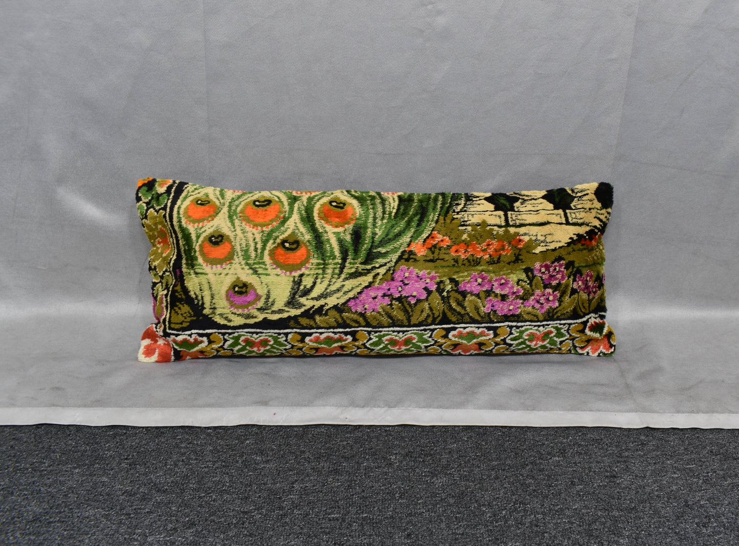 Yeni Kadife Dokuma Dekoratif Kilim Kırlent Yastık Kılıfı 6206
