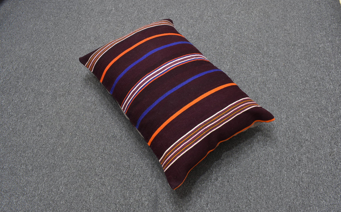 Yeni El Dokuma Dekoratif Lumbar Kilim Kırlent Yastık Kılıfı 6226