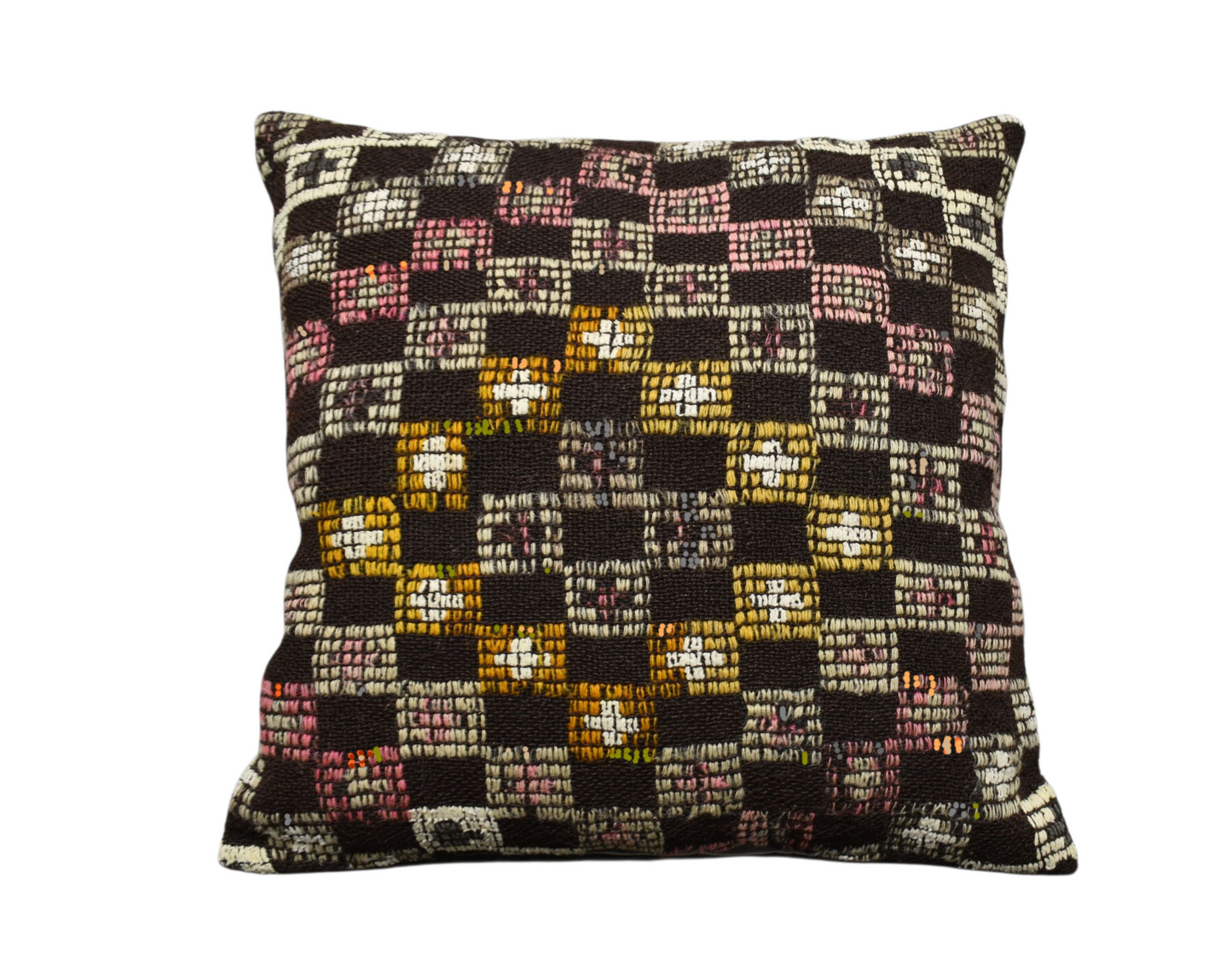Yeni El Dokuma Dekoratif Kilim Kırlent Yastık Kılıfı 6234