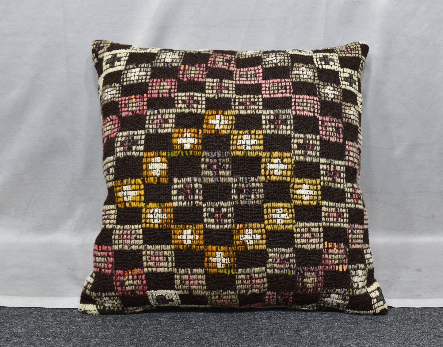 Yeni El Dokuma Dekoratif Kilim Kırlent Yastık Kılıfı 6234