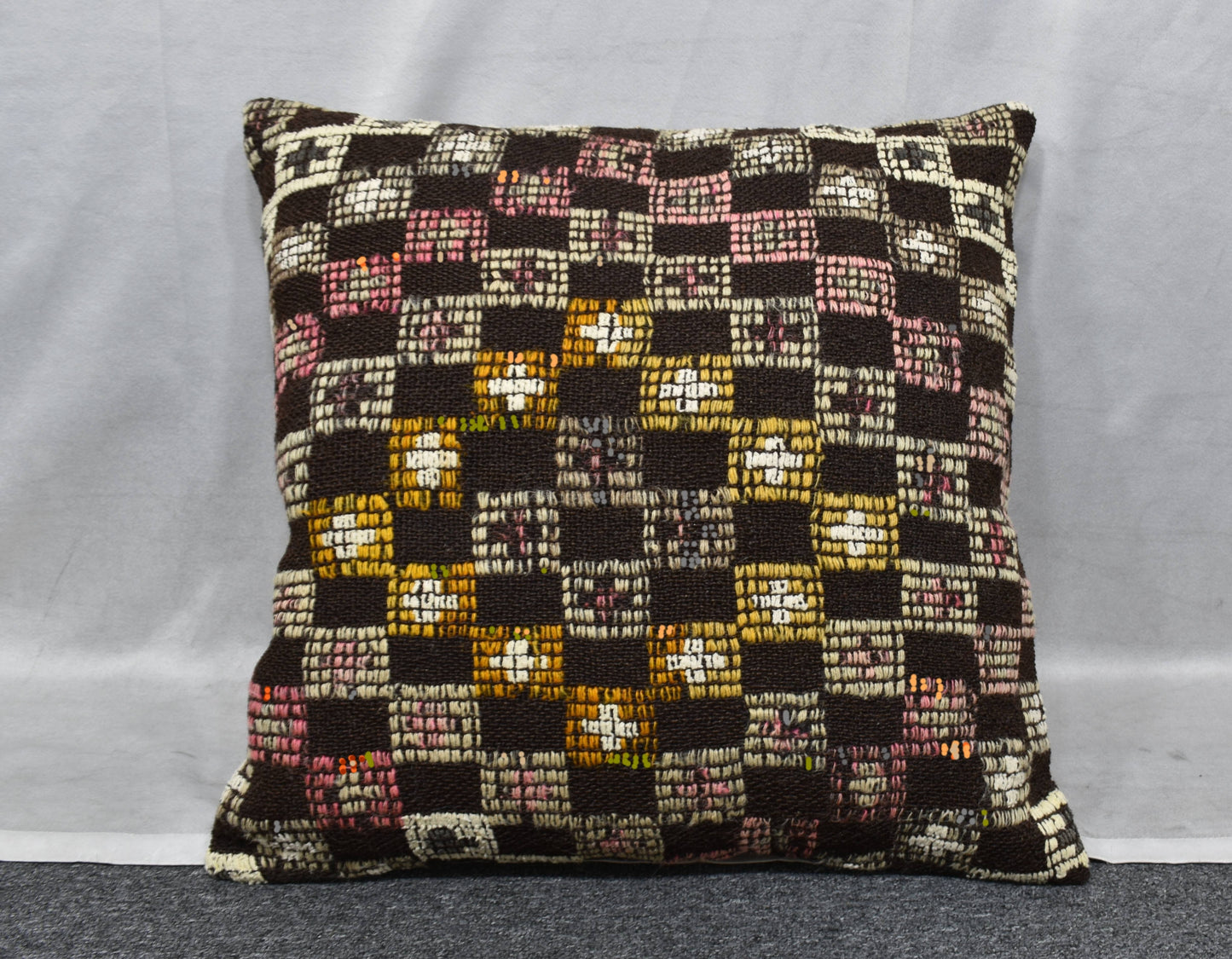 Yeni El Dokuma Dekoratif Kilim Kırlent Yastık Kılıfı 6234
