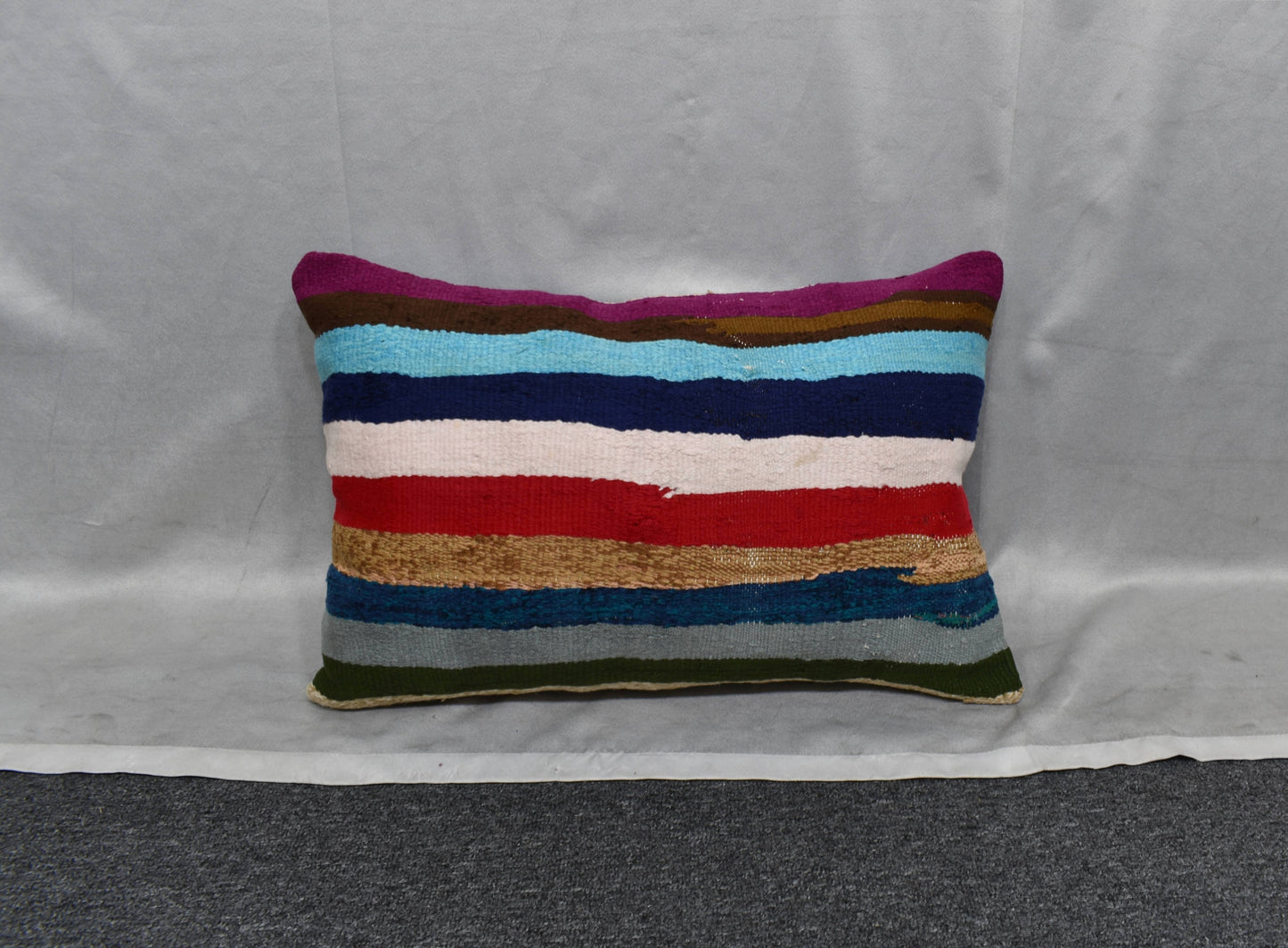 Yeni El Dokuma Dekoratif Kilim Kırlent Yastık Kılıfı 6241
