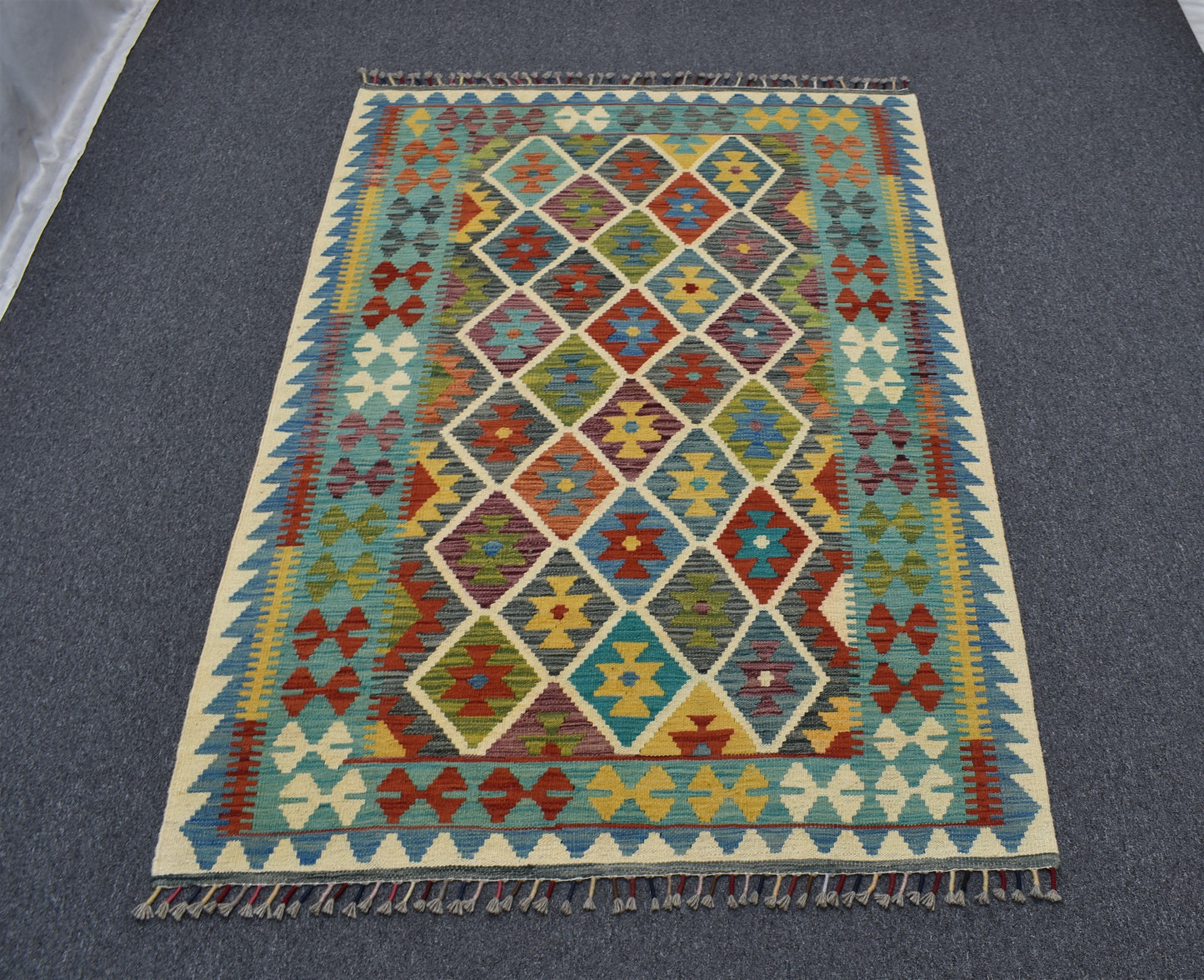 Yeni El Dokuma İhtişamlı Kemaliye Horasan Türkmenleri Yün Kilim 6254