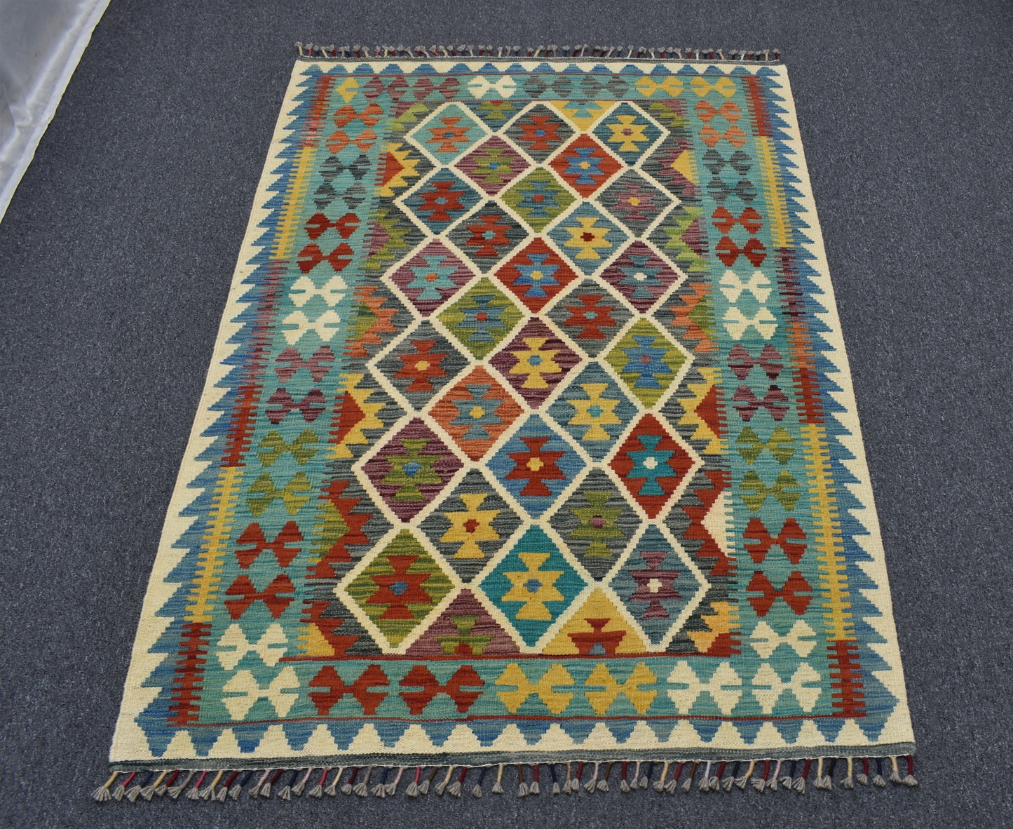 Yeni El Dokuma İhtişamlı Kemaliye Horasan Türkmenleri Yün Kilim 6254