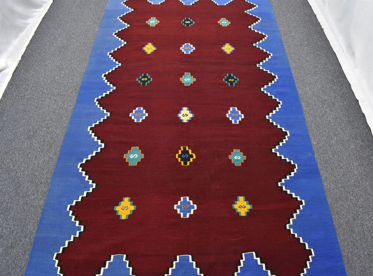 El Dokuma Benzersiz Bodrum Muğla Yörük Yün Kilim 6260
