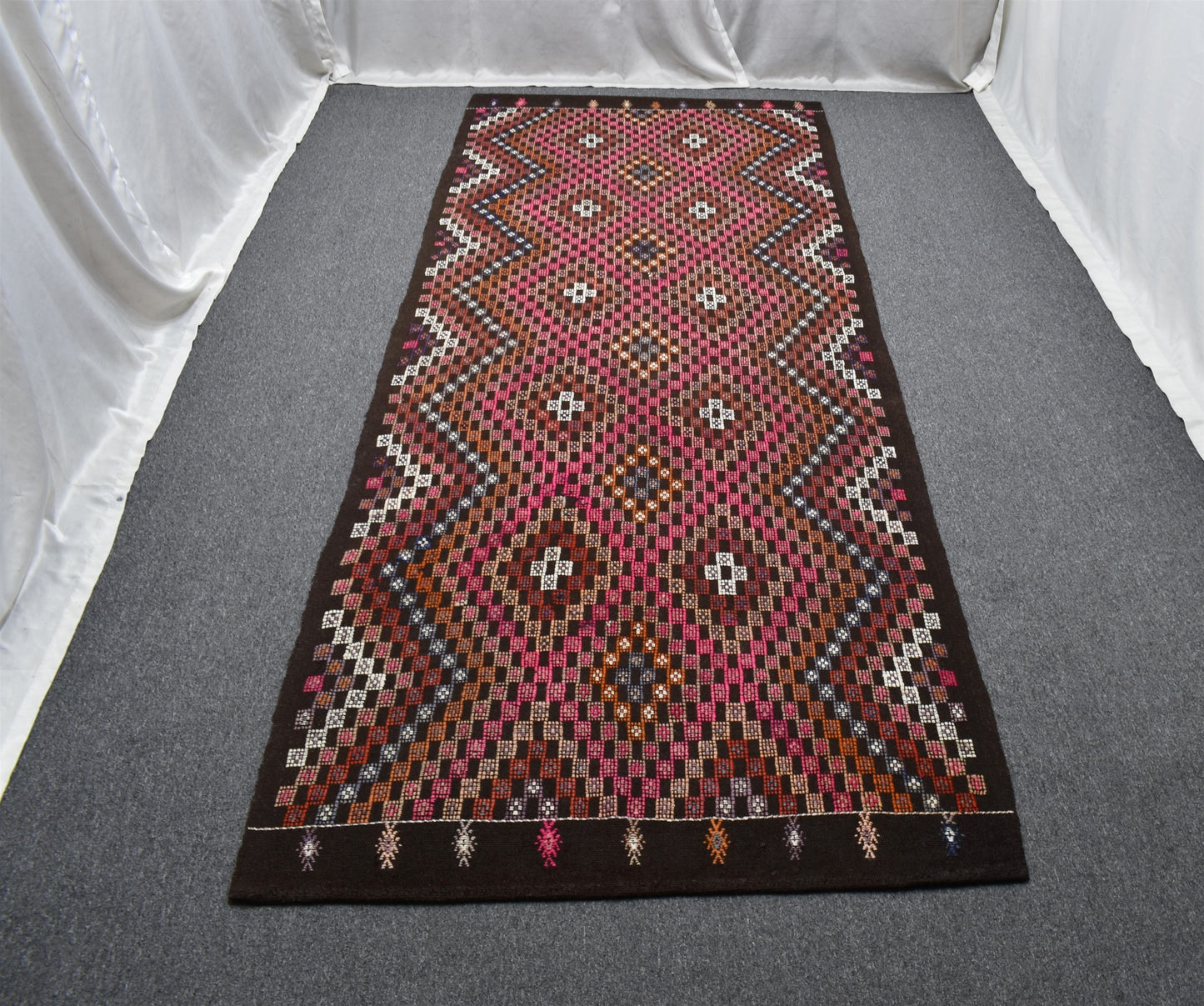 El Dokuma Nadir Karapınar Yörük Yolluk Yün Kilim 6265