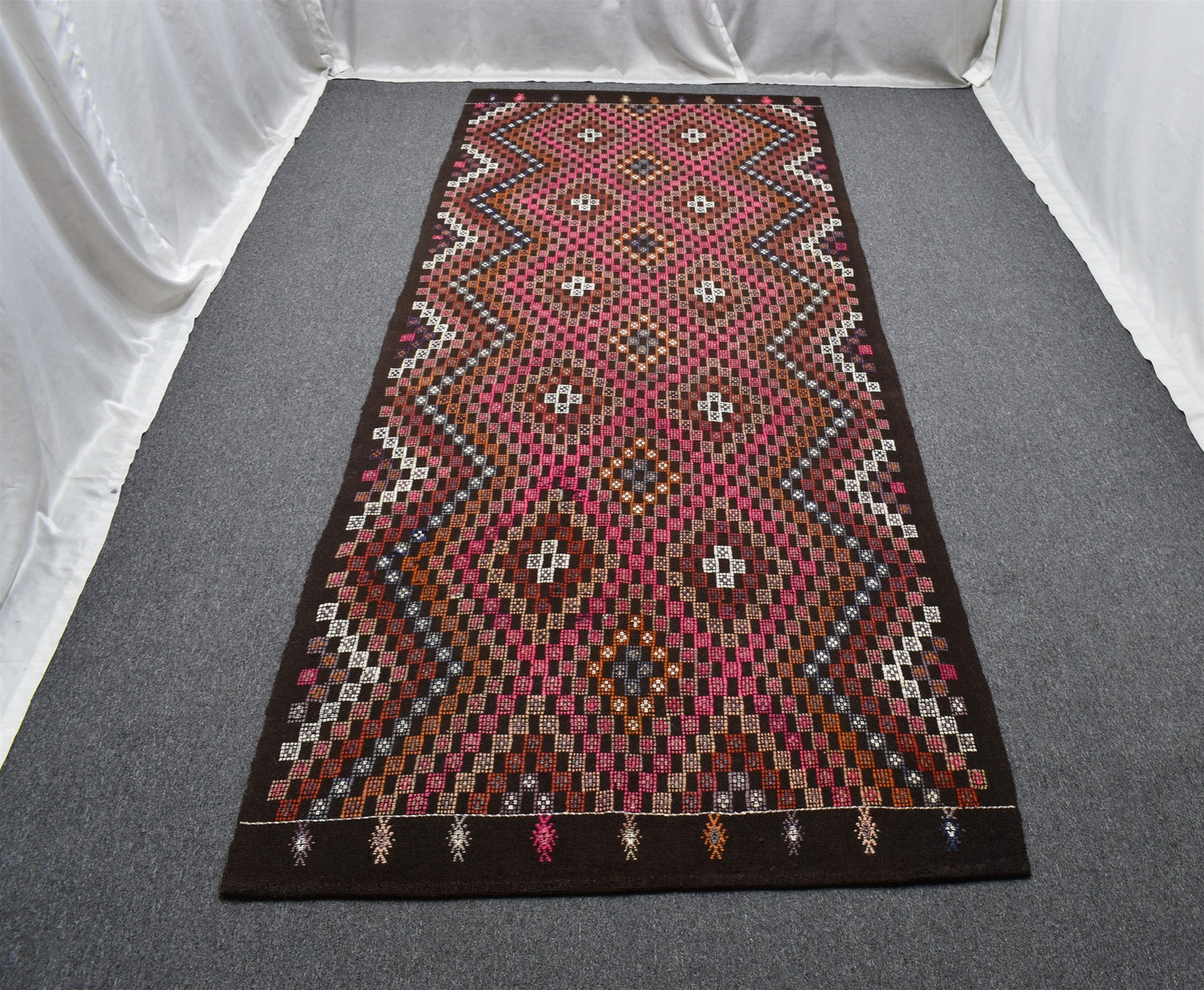 El Dokuma Nadir Karapınar Yörük Yolluk Yün Kilim 6265