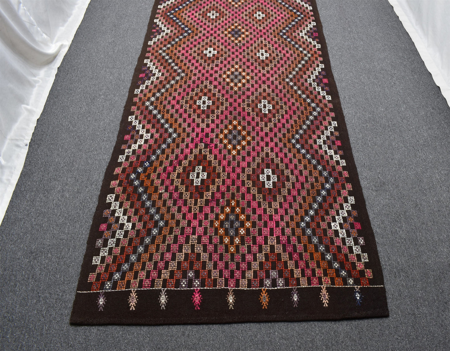 El Dokuma Nadir Karapınar Yörük Yolluk Yün Kilim 6265