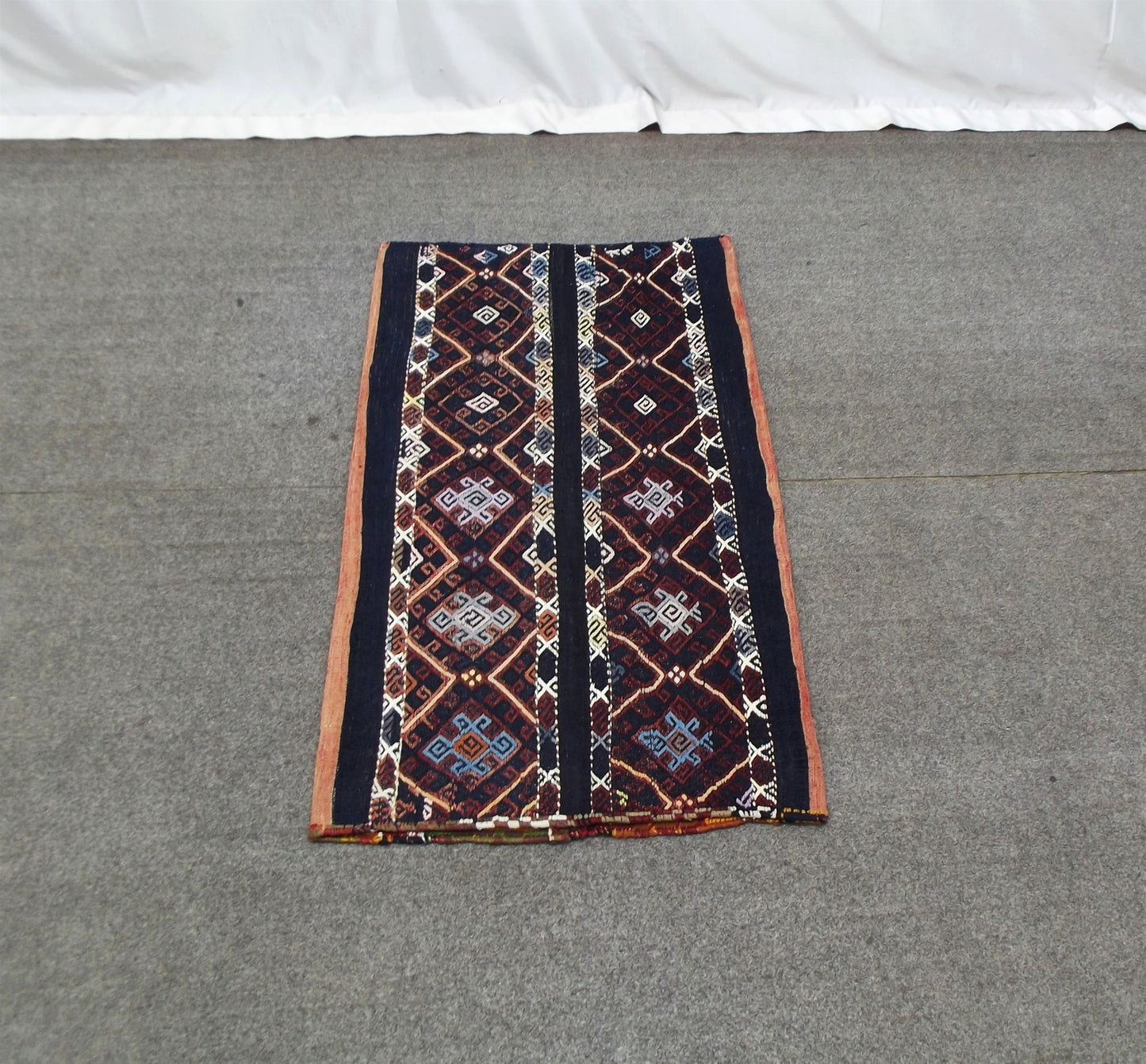 El Dokuma Otantik Sumak Malatya Yün Çuval Kilim 6267