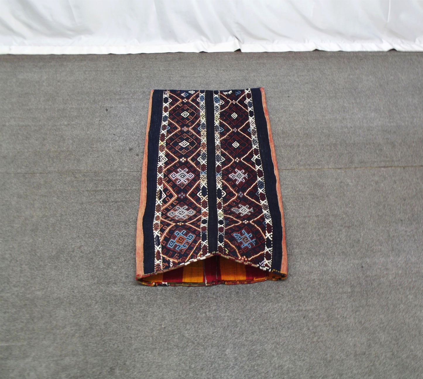 El Dokuma Otantik Sumak Malatya Yün Çuval Kilim 6267