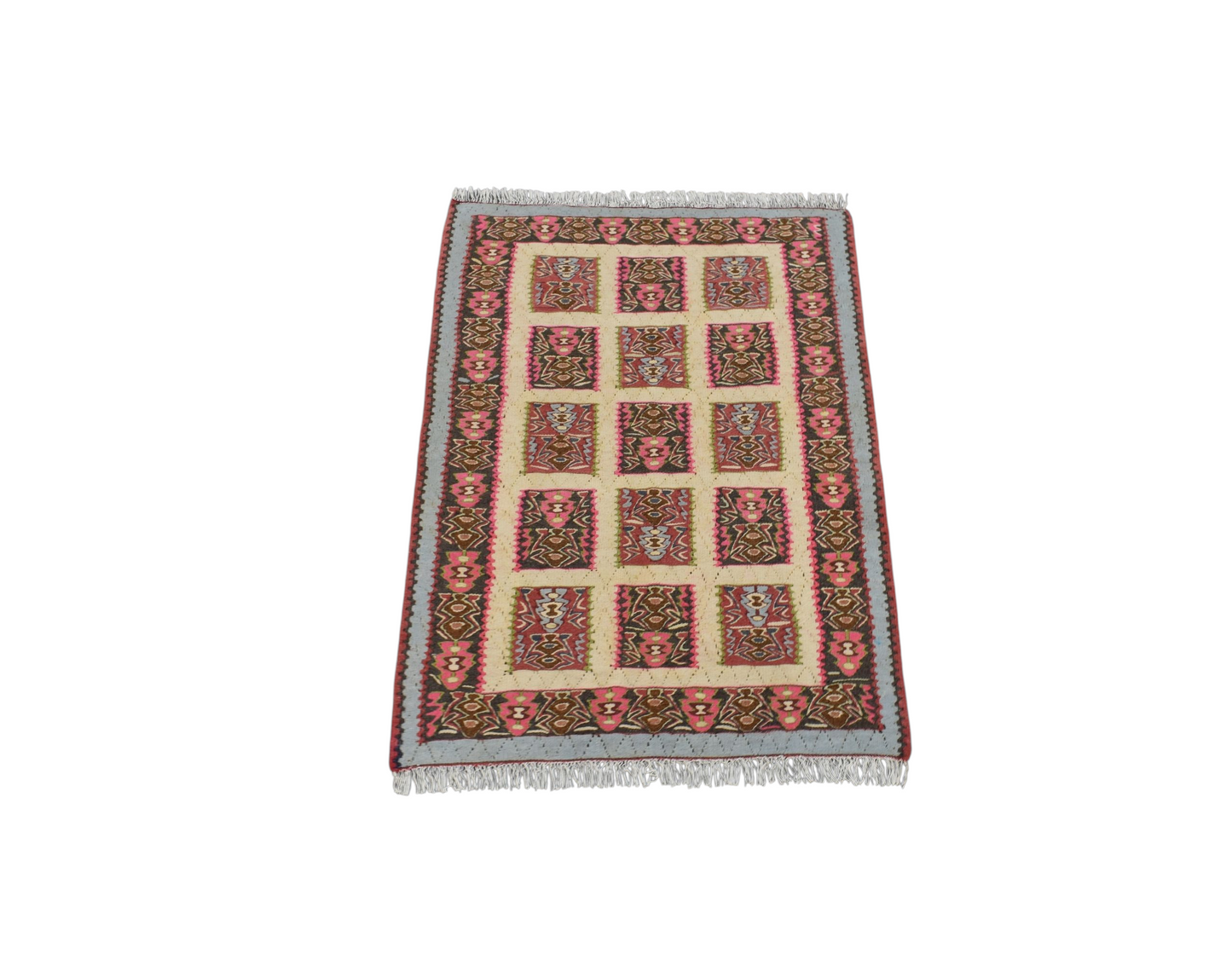 El Dokuma Otantik Pastel İran Sine Yün Kilim 6271