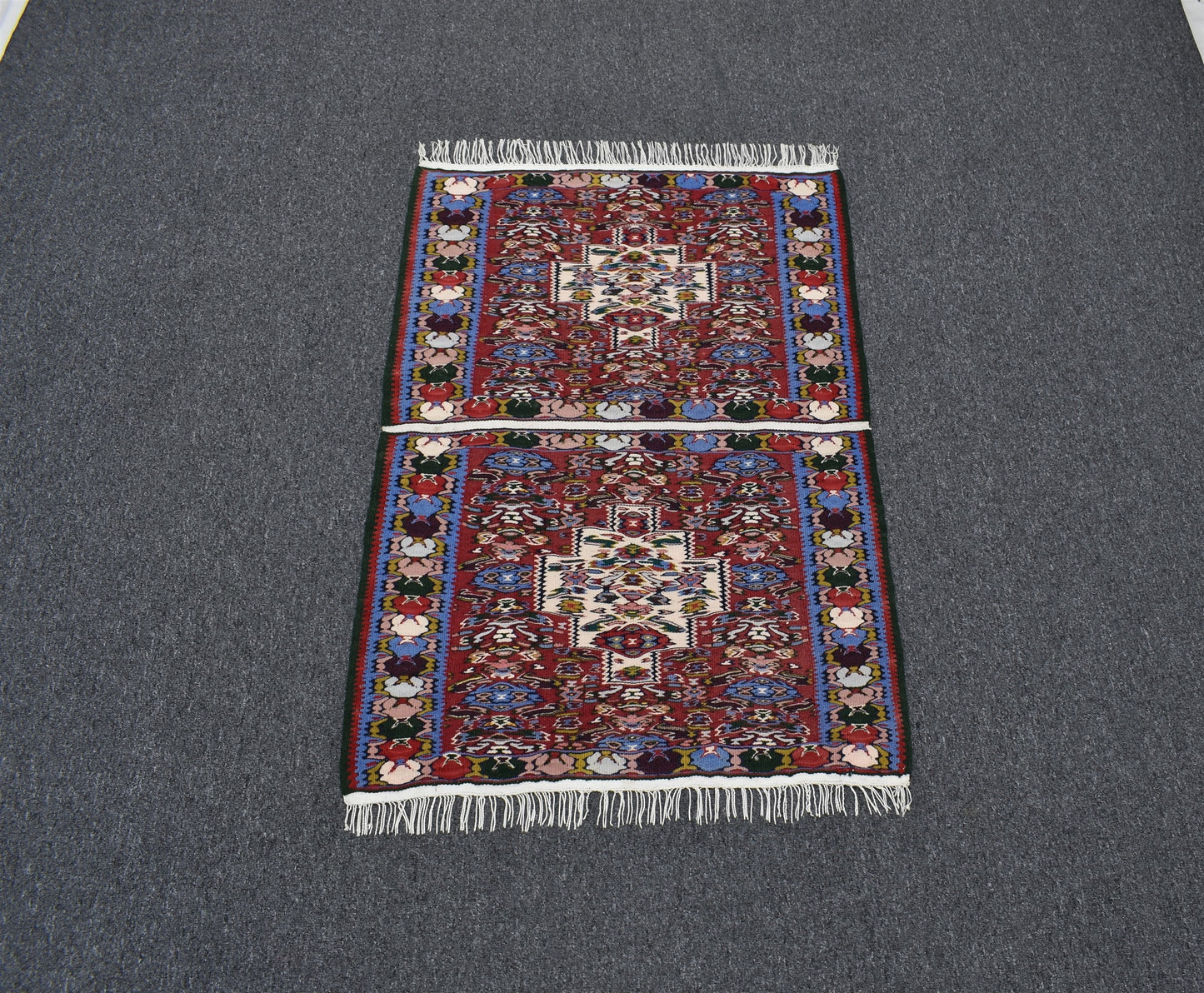 El Dokuma Benzersiz İran Sine Yün Kilim 6276
