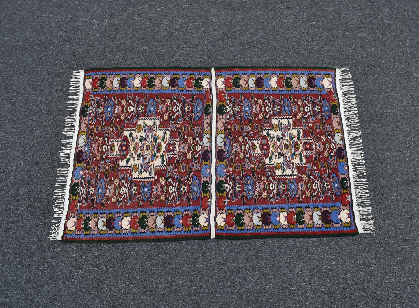 El Dokuma Benzersiz İran Sine Yün Kilim 6276