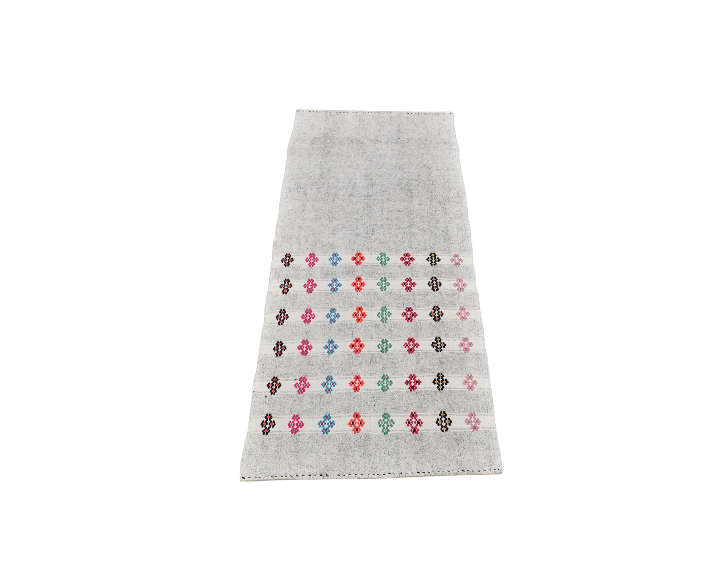 Yeni El Dokuma Şaheser Ak Pamuklu Yörük Kilim 6284