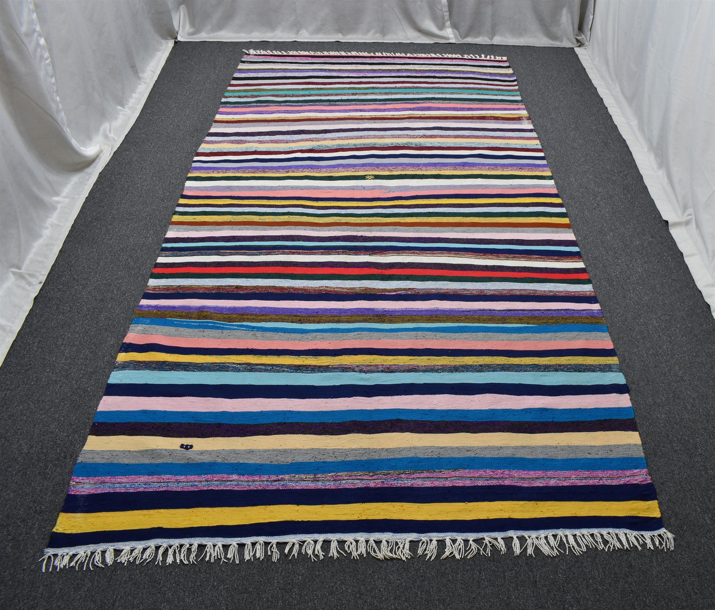 Yeni El Dokuma Yekpare Tek Parça Bukleli Pamuklu Kilim 6286