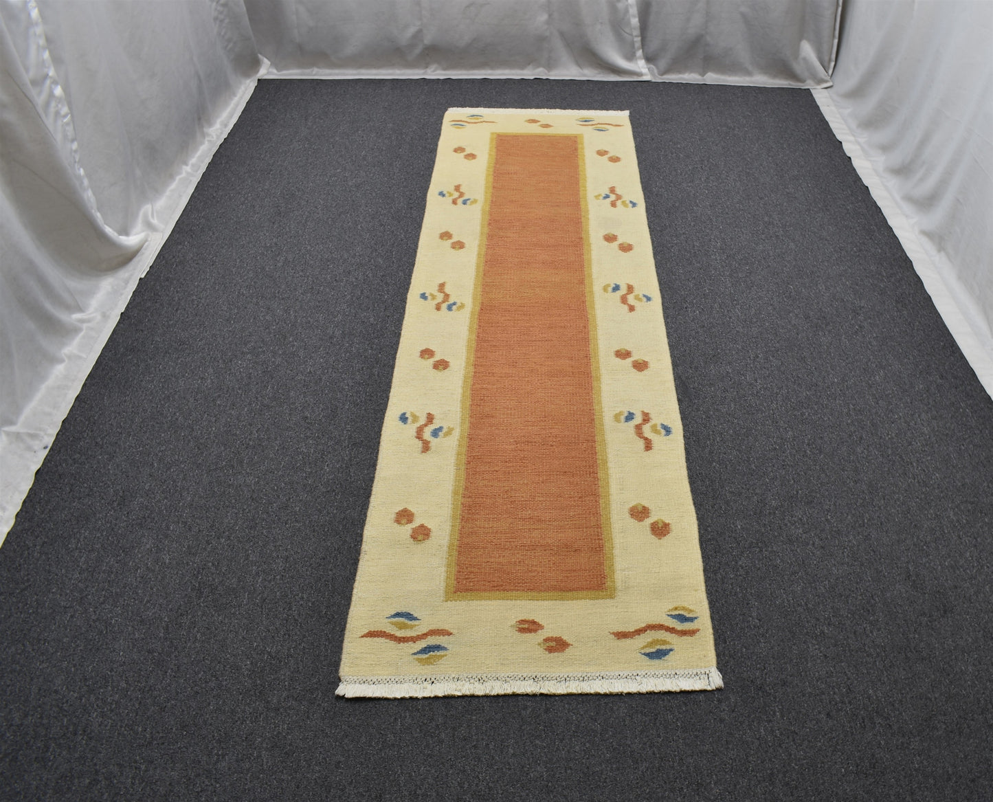 Yeni El Dokuma Modern Tarz Yolluk Yün Kilim 6287
