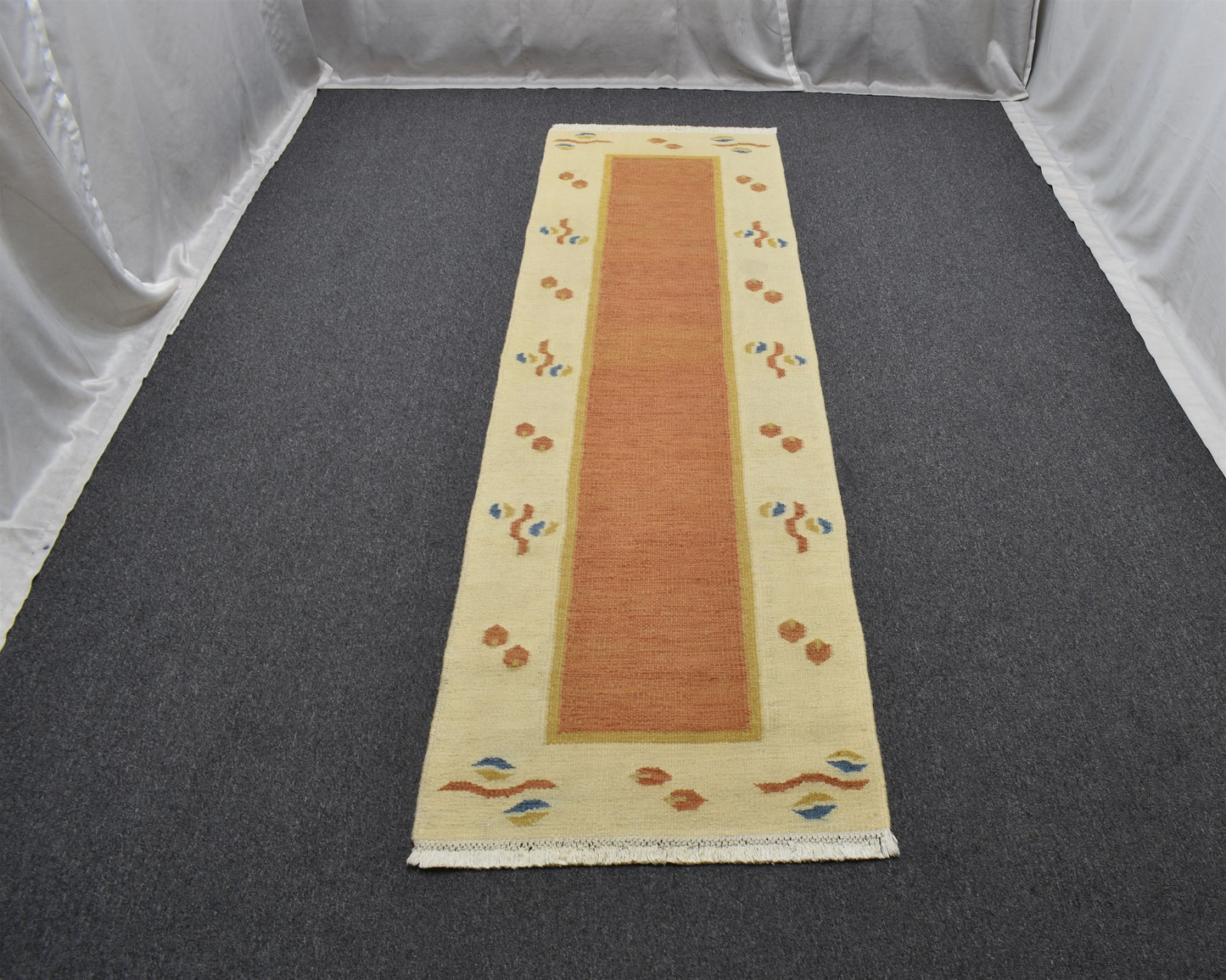 Yeni El Dokuma Modern Tarz Yolluk Yün Kilim 6287