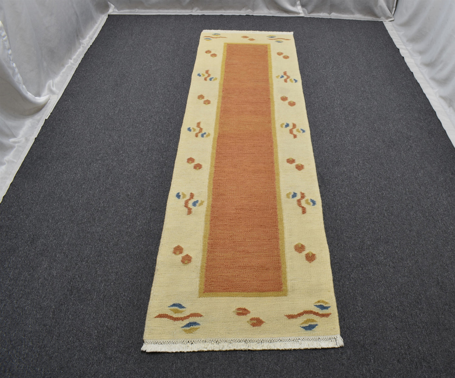 Yeni El Dokuma Modern Tarz Yolluk Yün Kilim 6287