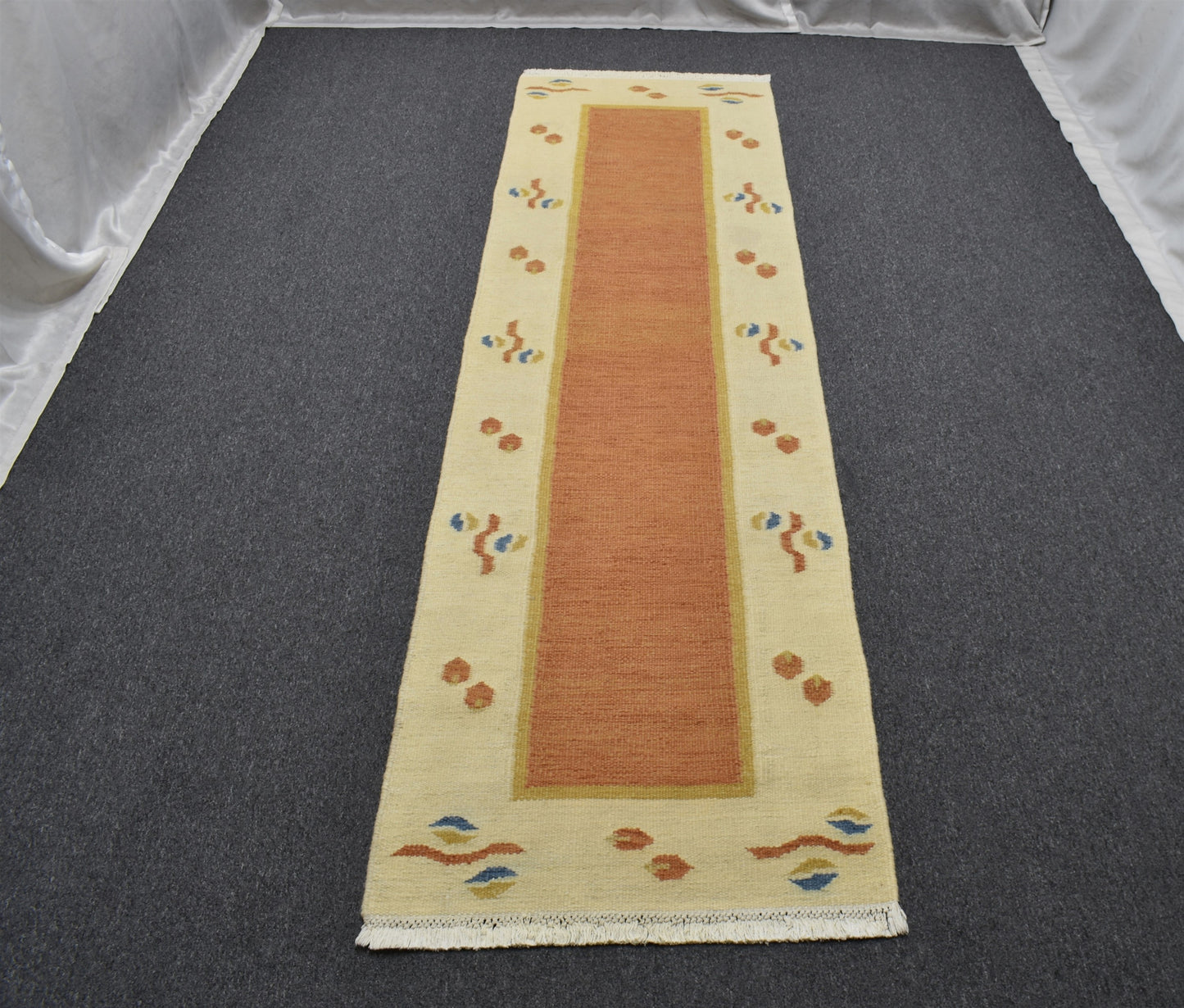 Yeni El Dokuma Modern Tarz Yolluk Yün Kilim 6287