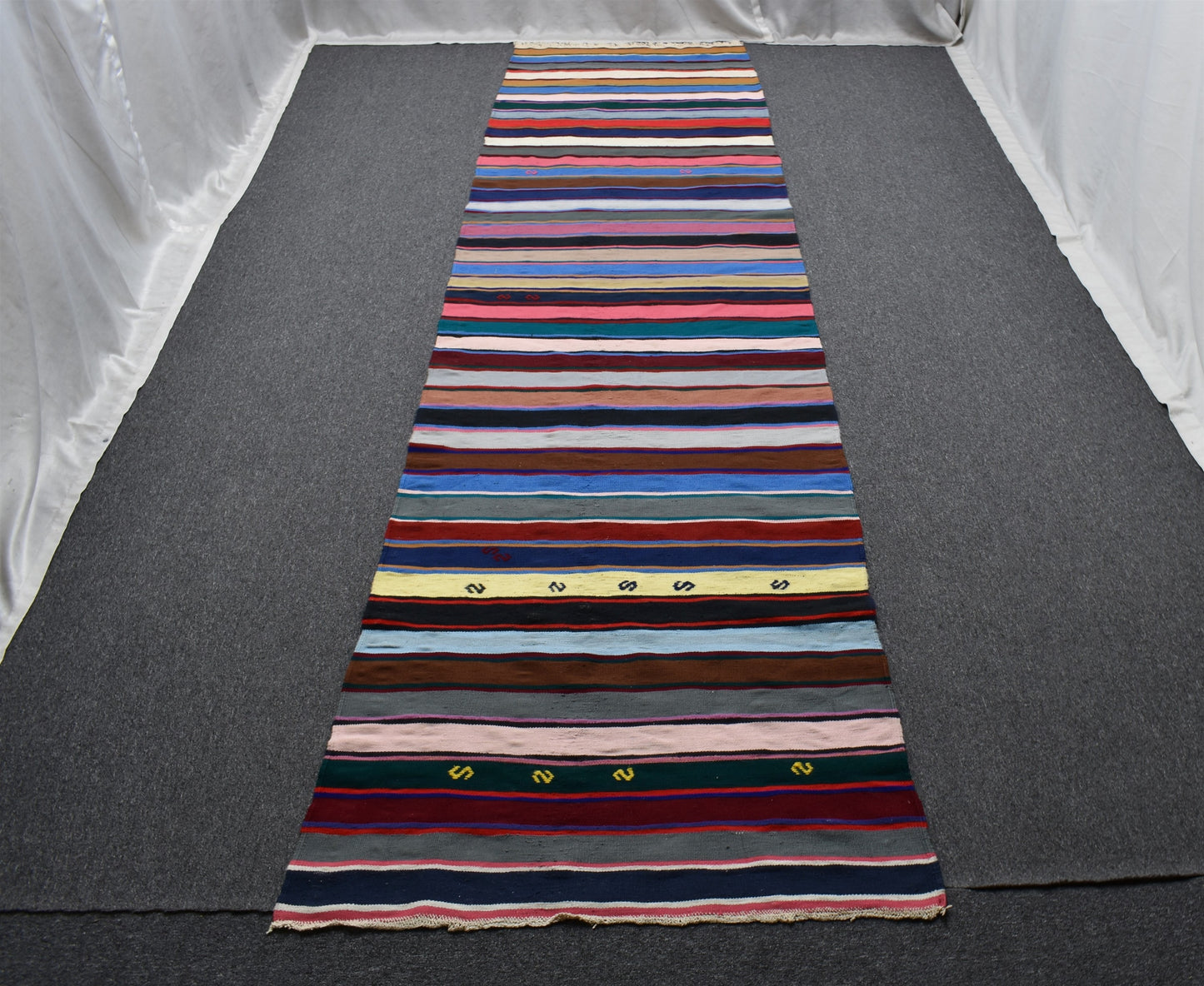 Yeni El Dokuma Otantik Bukleli Pamuklu Yolluk Kilim 6289