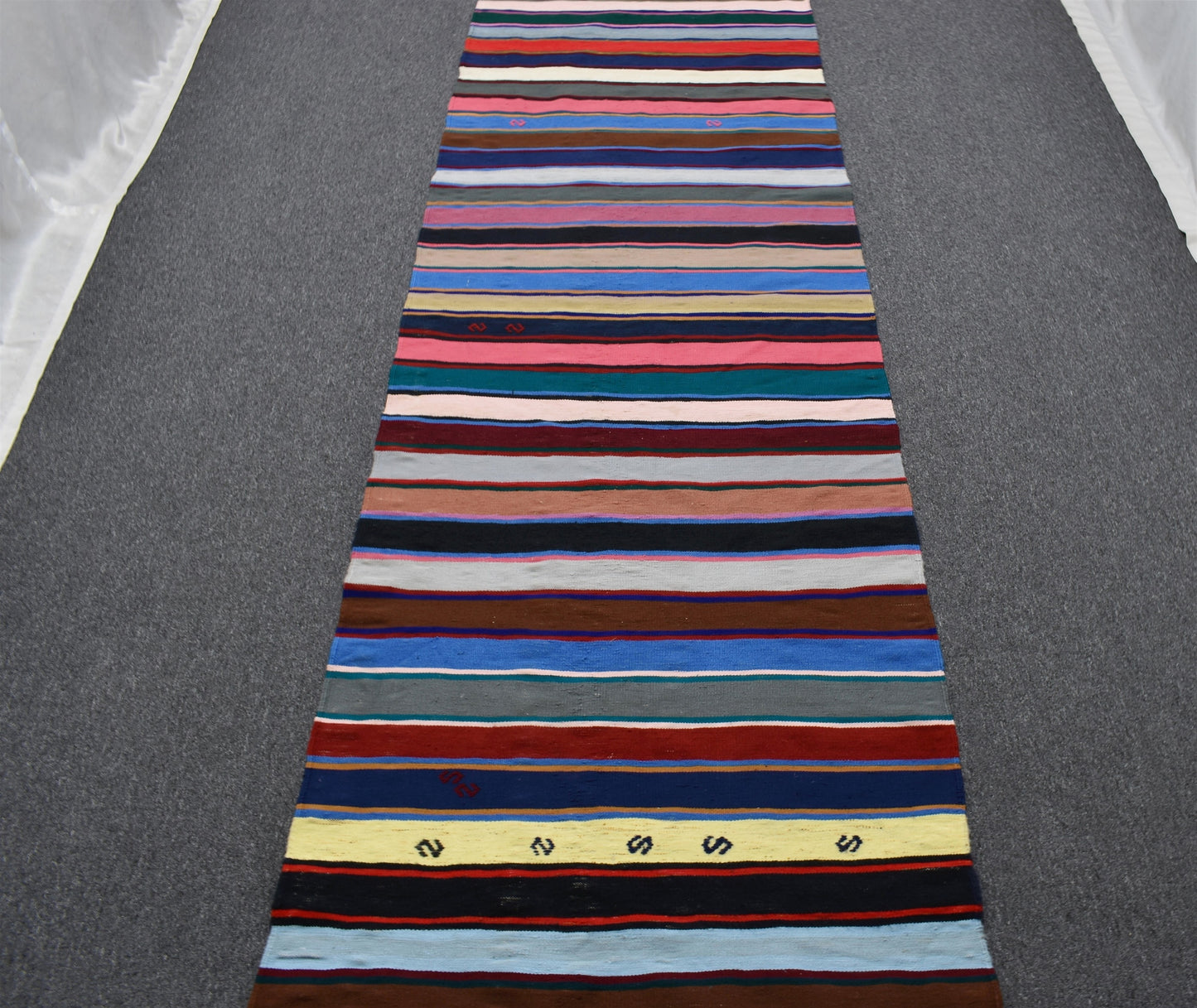 Yeni El Dokuma Otantik Bukleli Pamuklu Yolluk Kilim 6289