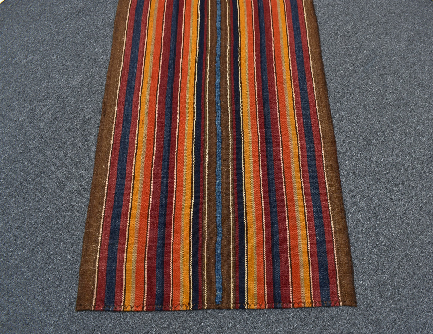 Antika El Dokuma Çubuklu Yörük Yün Kilim 6292