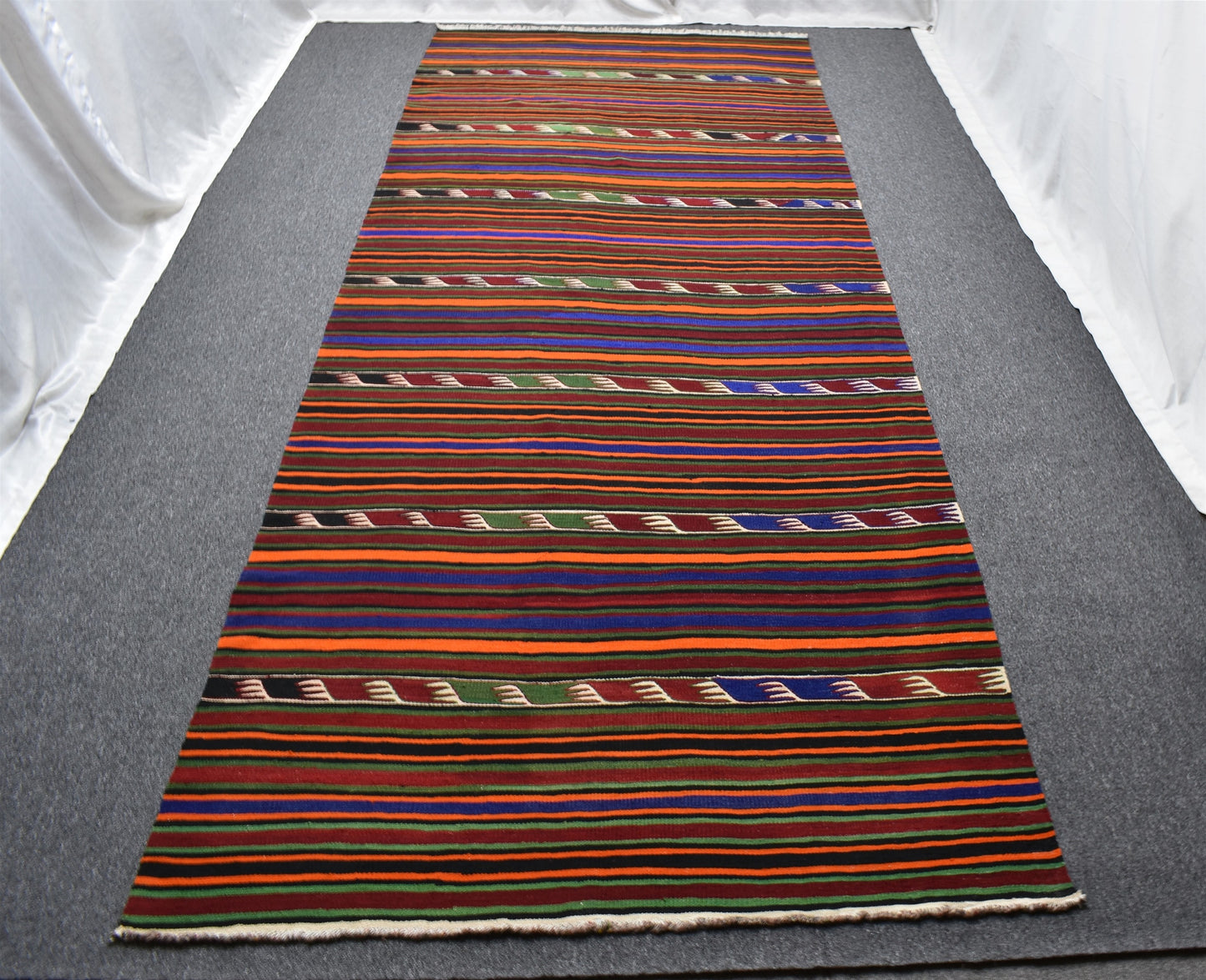 Yeni El Dokuma Seçkin Yekpare Yörük Yün Kilim 6293