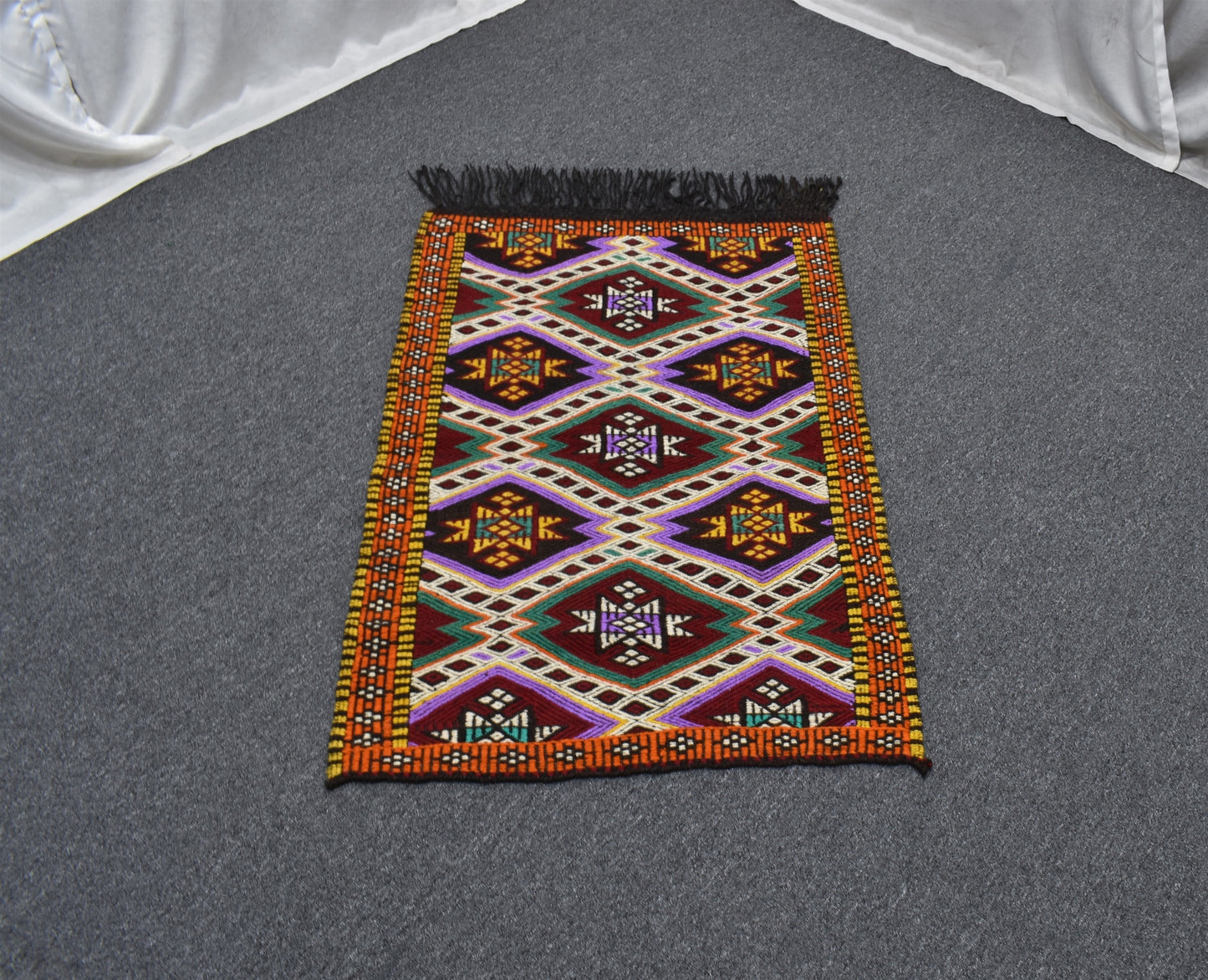 Yeni El Dokuma Nadir Çumra Yörük Yün Kilim 6300